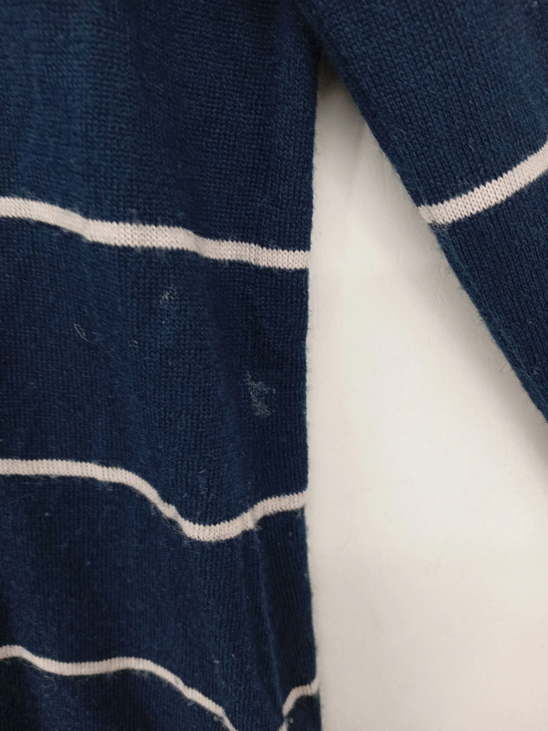 Rohan Women's Jumper M Blue Striped 100% Wool Round Neck Pullover - Image 7