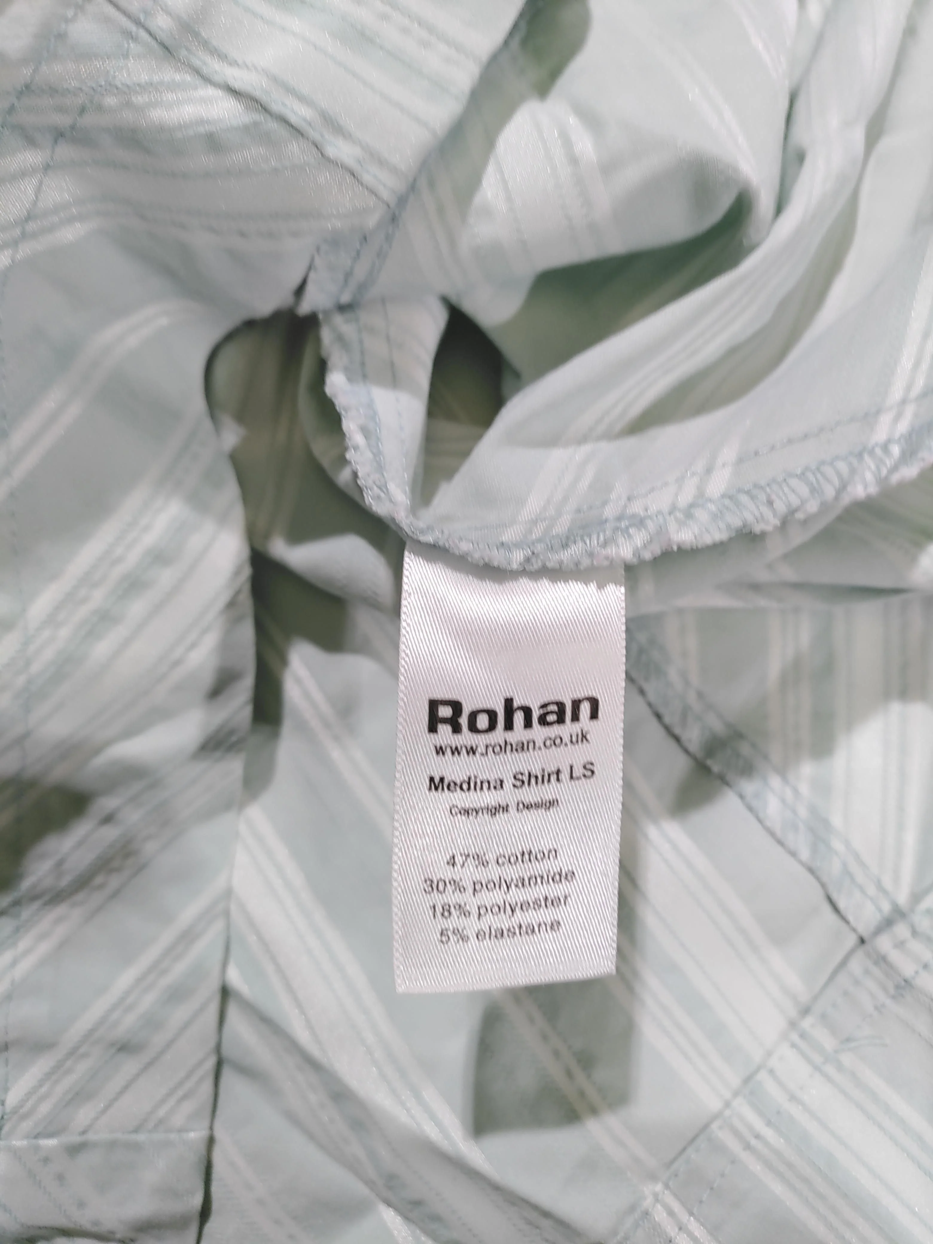 Rohan Women's Shirt S Green Cotton with Polyamide, Elastane Basic - Image 6