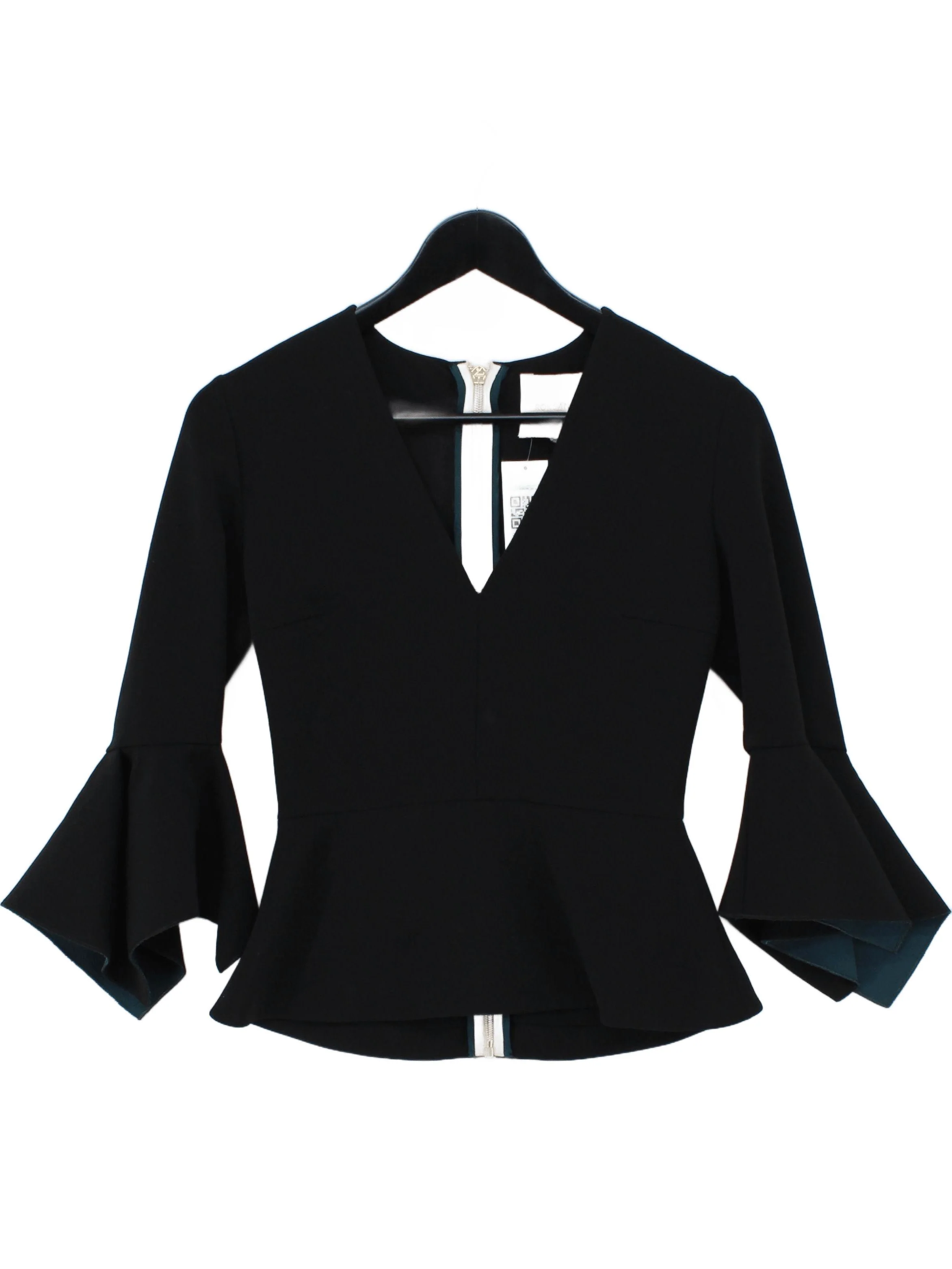 Roksanda Women's Top UK 6 Black Polyester with Viscose, Elastane, Silk Basic