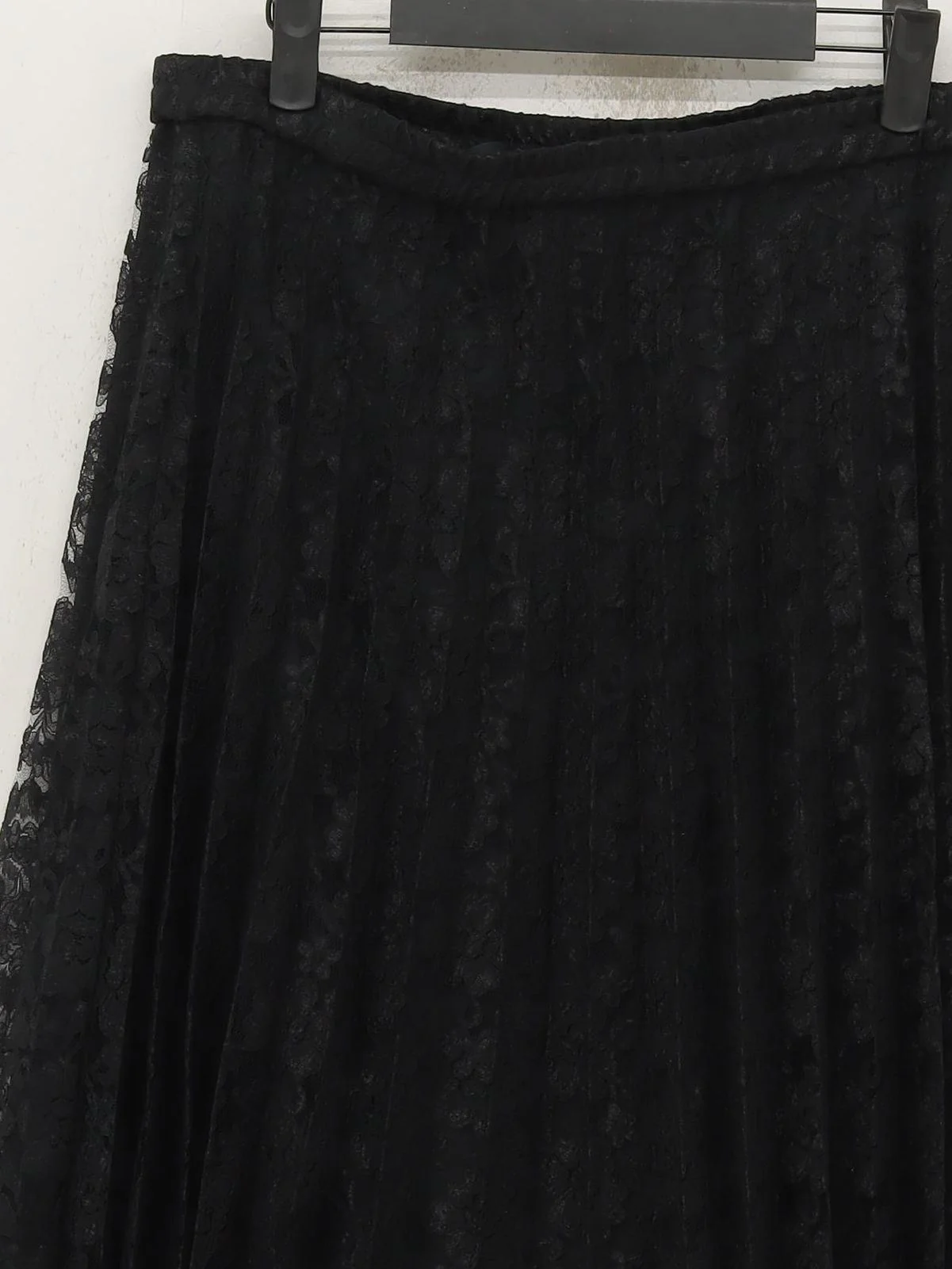 Roland Klein Women's Midi Skirt UK 18 Black Floral 100% Polyester Midi Pleated - Image 3