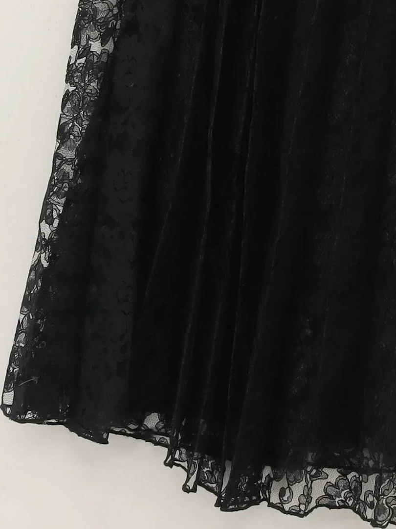 Roland Klein Women's Midi Skirt UK 18 Black Floral 100% Polyester Midi Pleated - Image 4