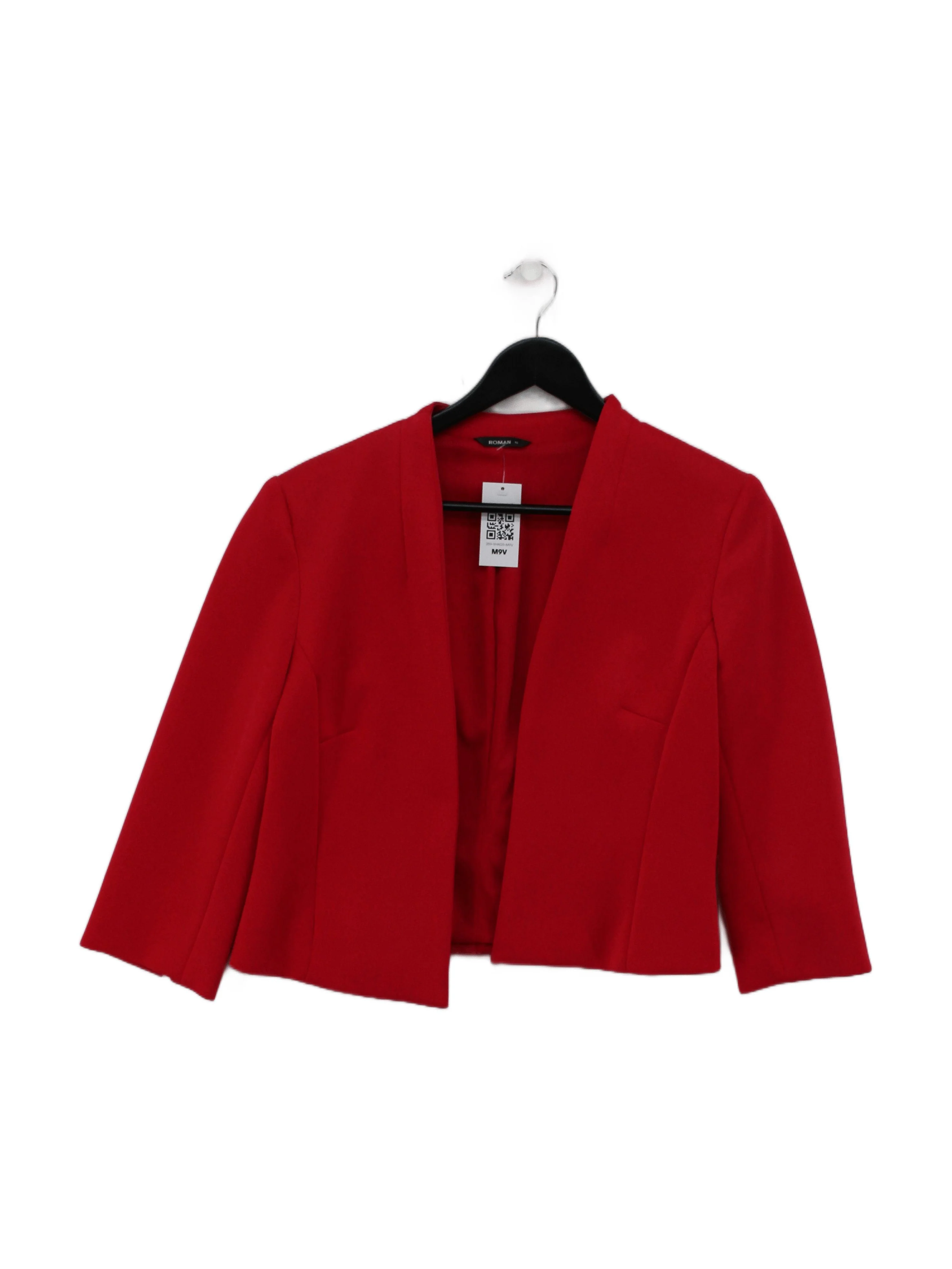 Roman Originals Women's Blazer UK 12 Red Polyester with Elastane Overcoat