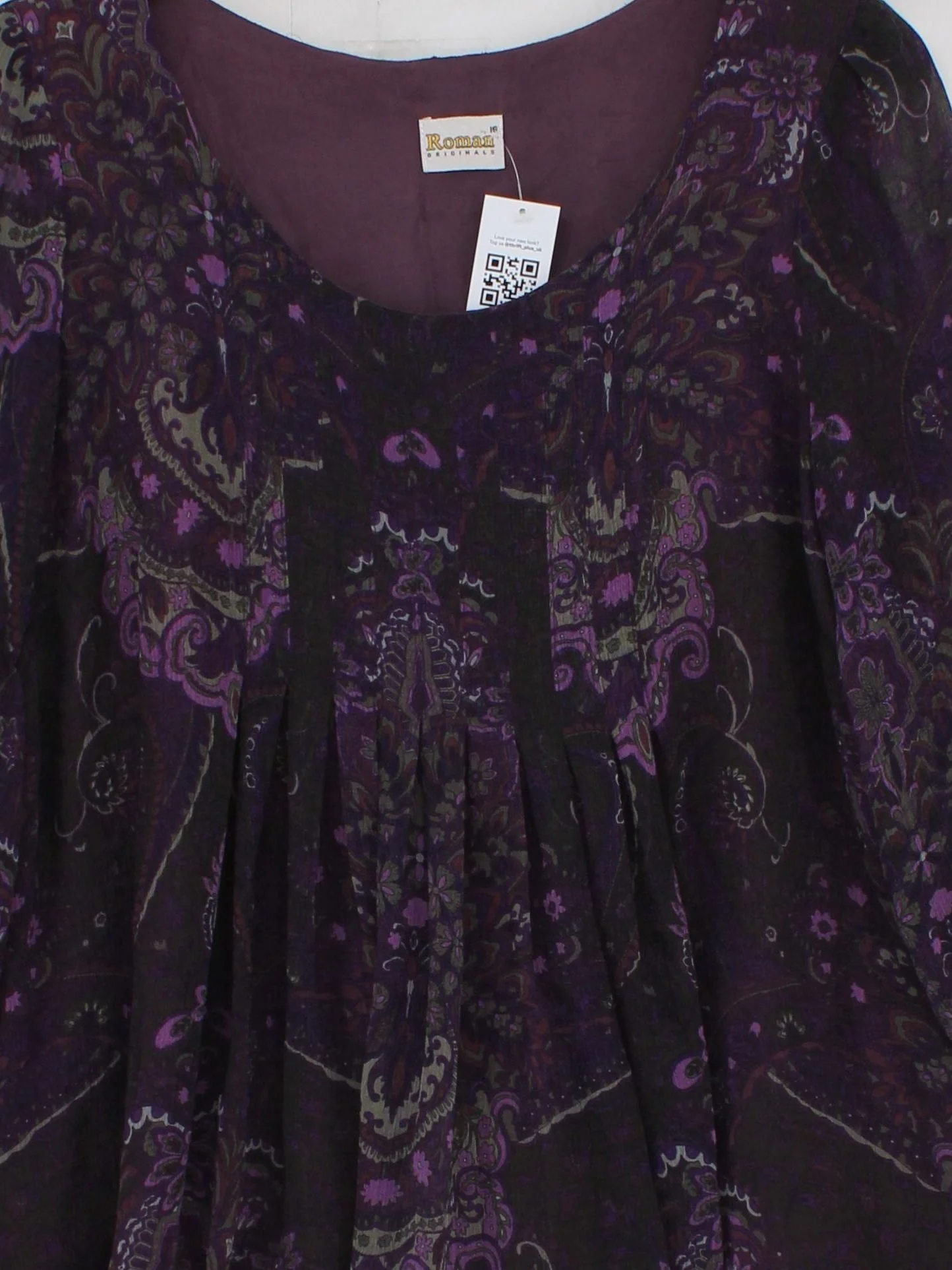 Roman Originals Women's Top UK 16 Purple 100% Other Tunic - Image 3
