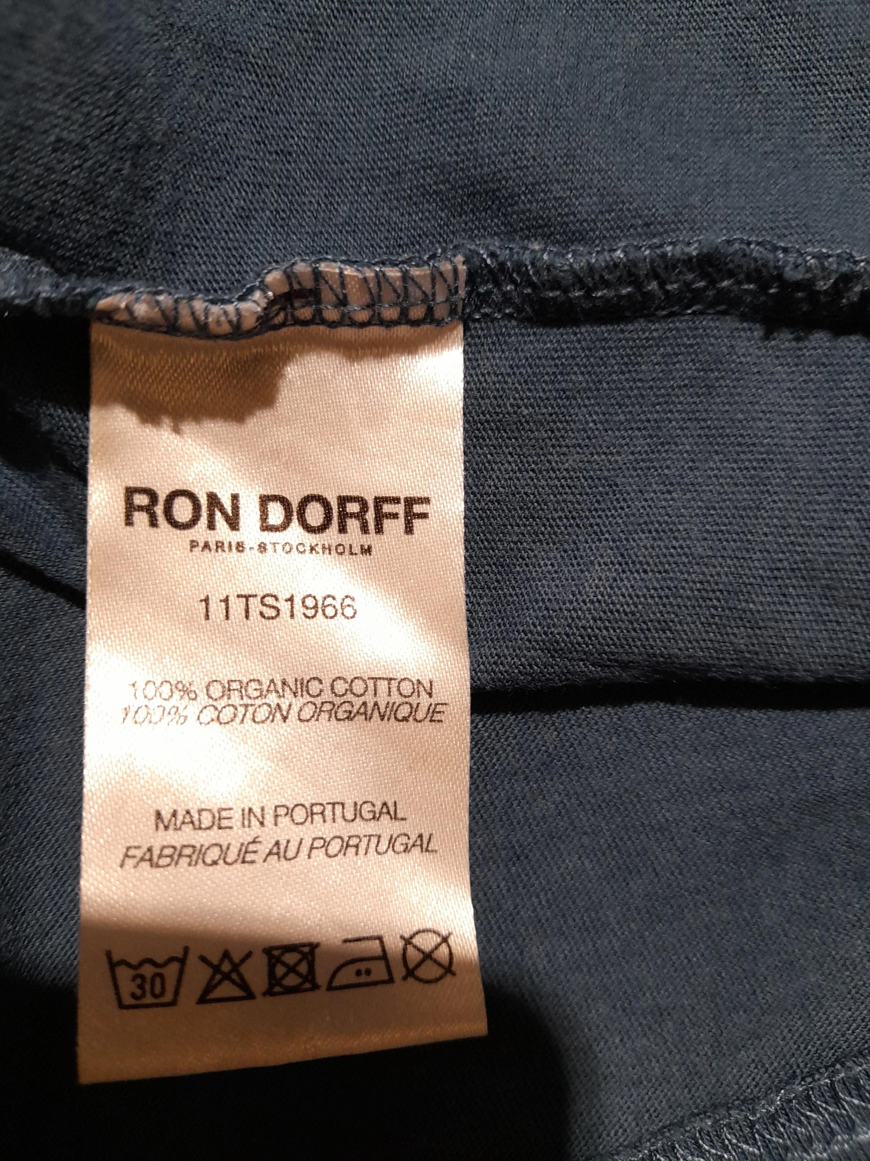 Ron Dorff Men's T-Shirt L Blue Striped 100% Cotton Basic - Image 7
