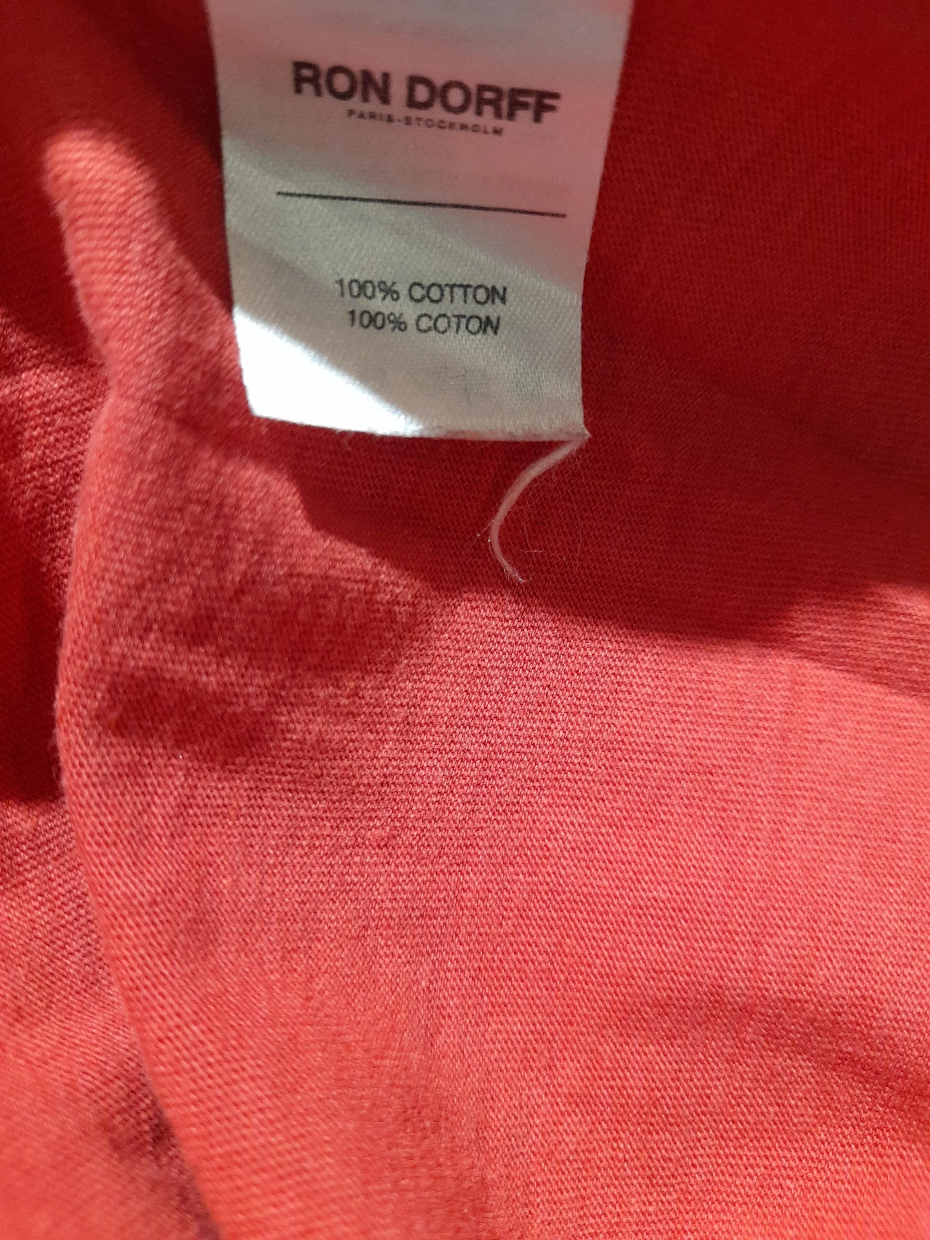 Ron Dorff Men's T-Shirt M Red Graphic 100% Cotton Basic - Image 7