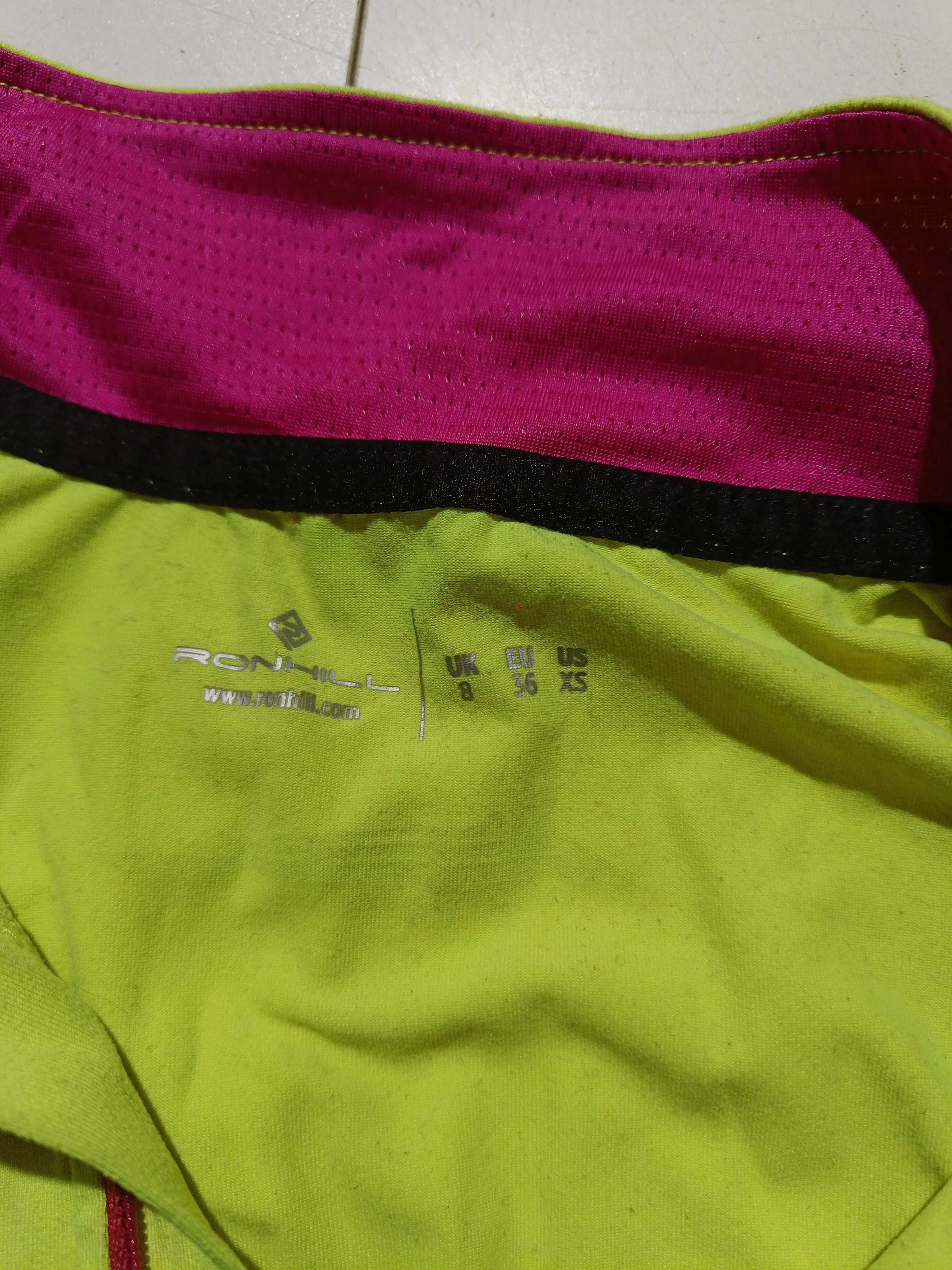 Ronhill Women's T-Shirt XS Yellow Polyester with Elastane Basic - Image 7