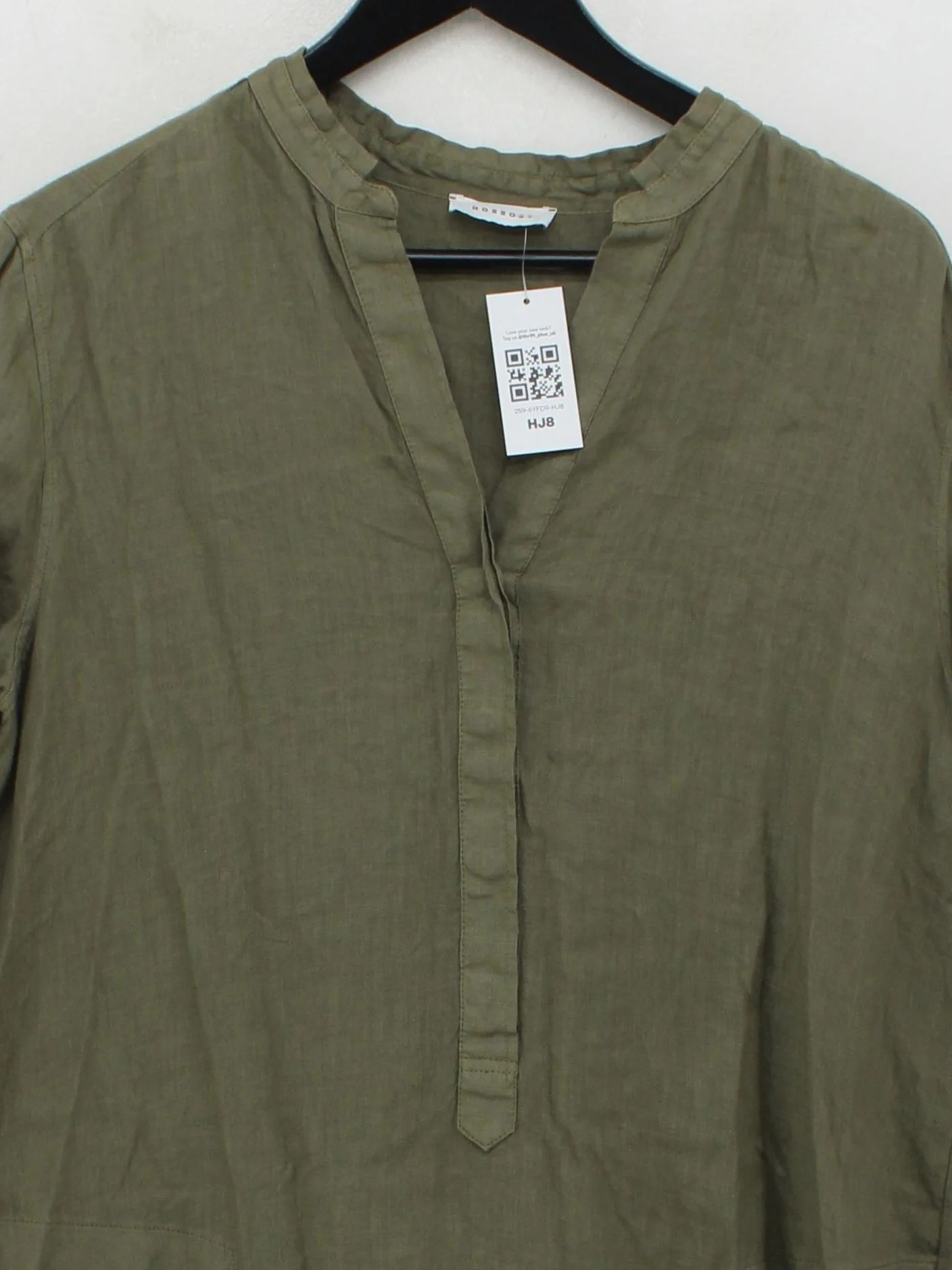 Rosso35 Shirt Mini Dress in Green - Image 3