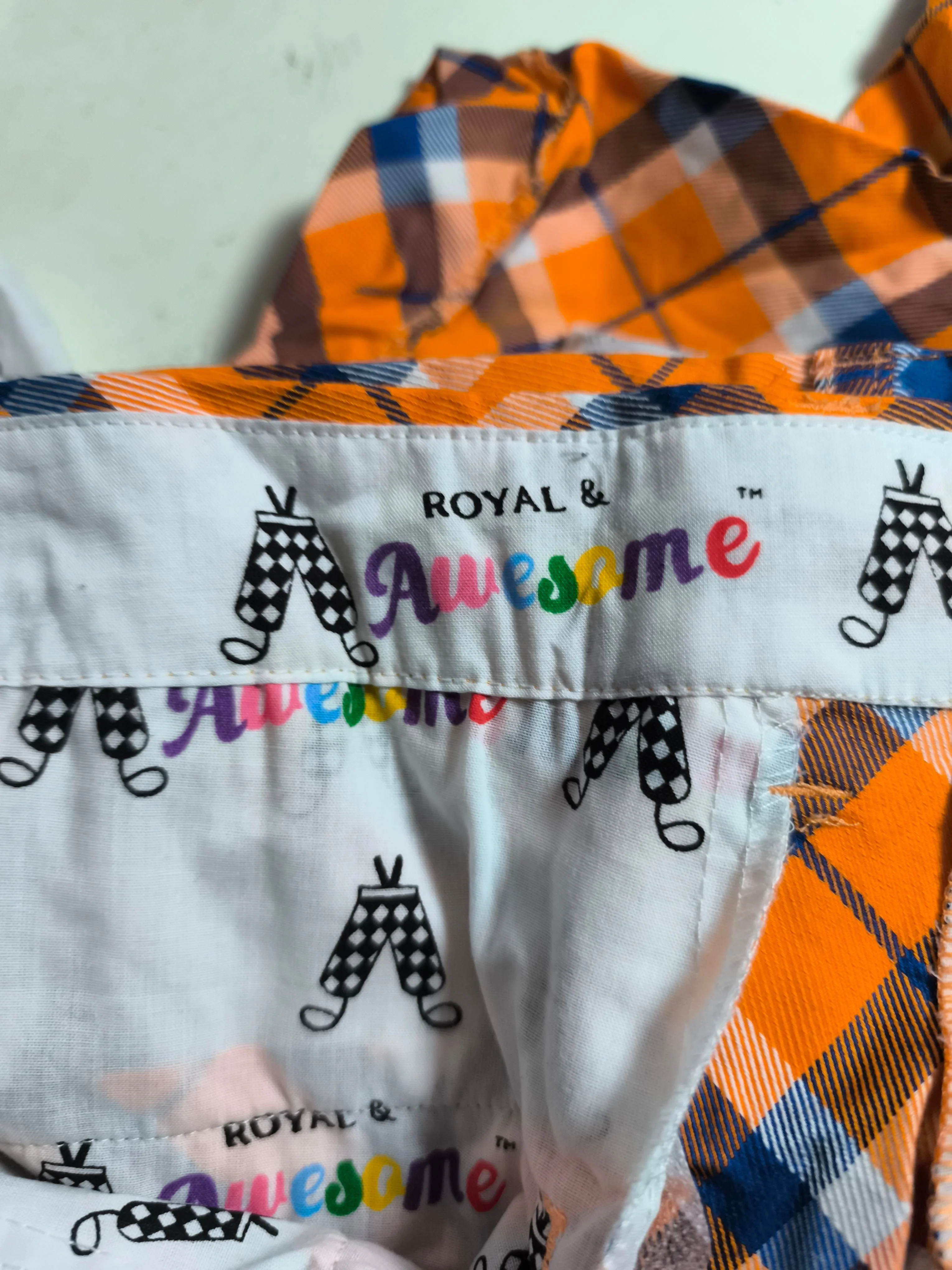 Royal & Awesome Men's Trousers W 26 in Multi Cotton with Elastane Capri - Image 5