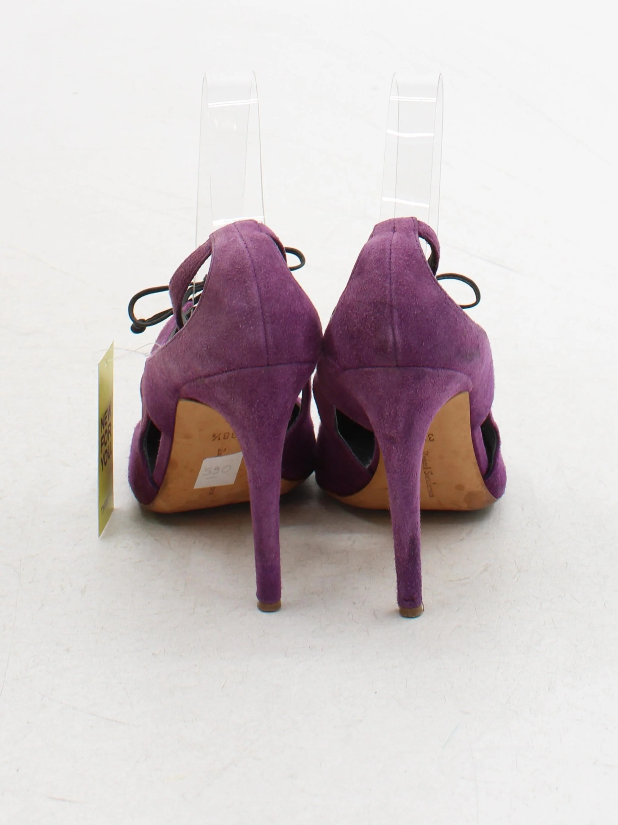 Rupert Sanderson Women's Heels UK 5.5 Purple 100% Suede Court - Image 3