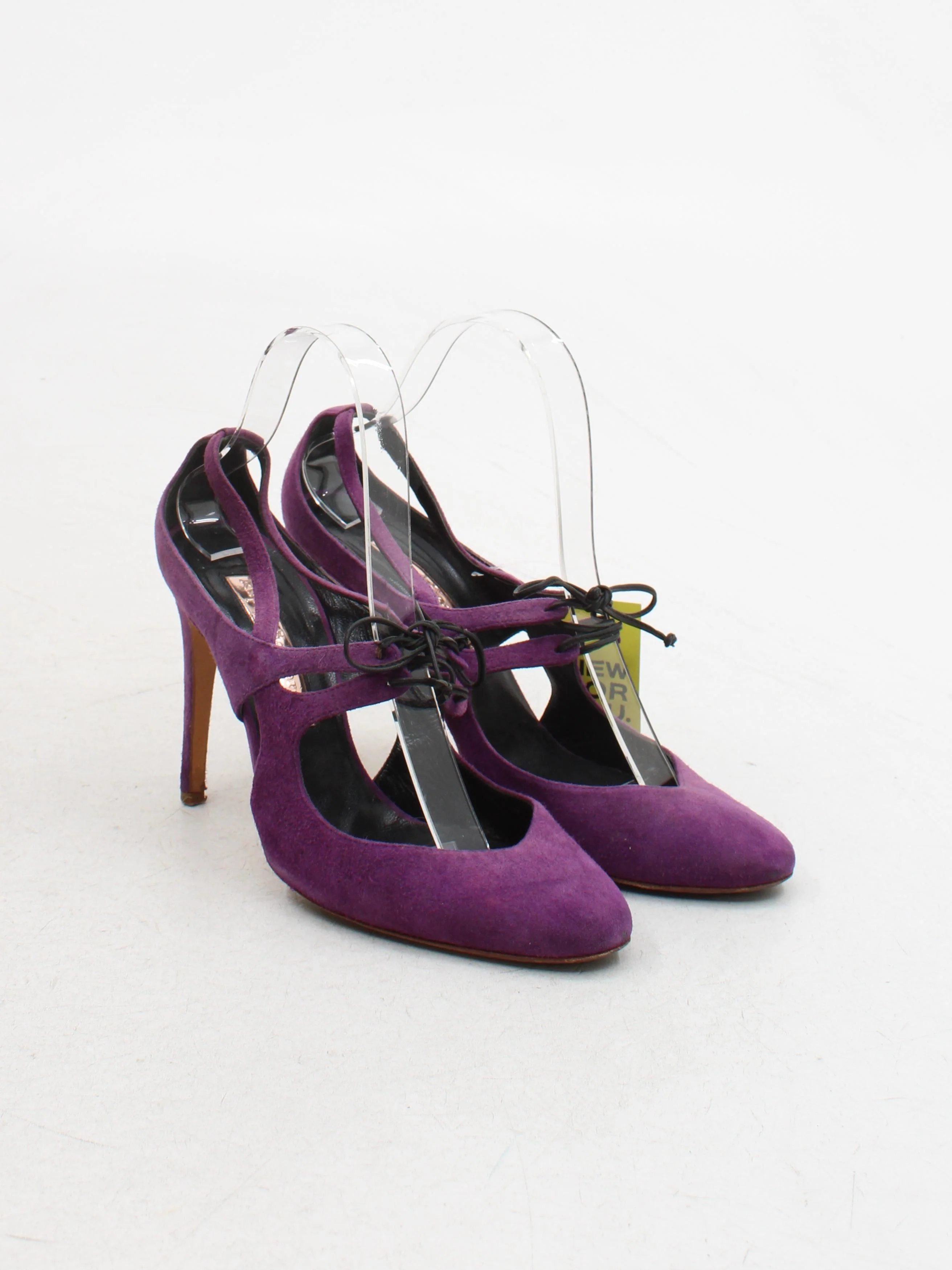 Rupert Sanderson Women's Heels UK 5.5 Purple 100% Suede Court - Image 4