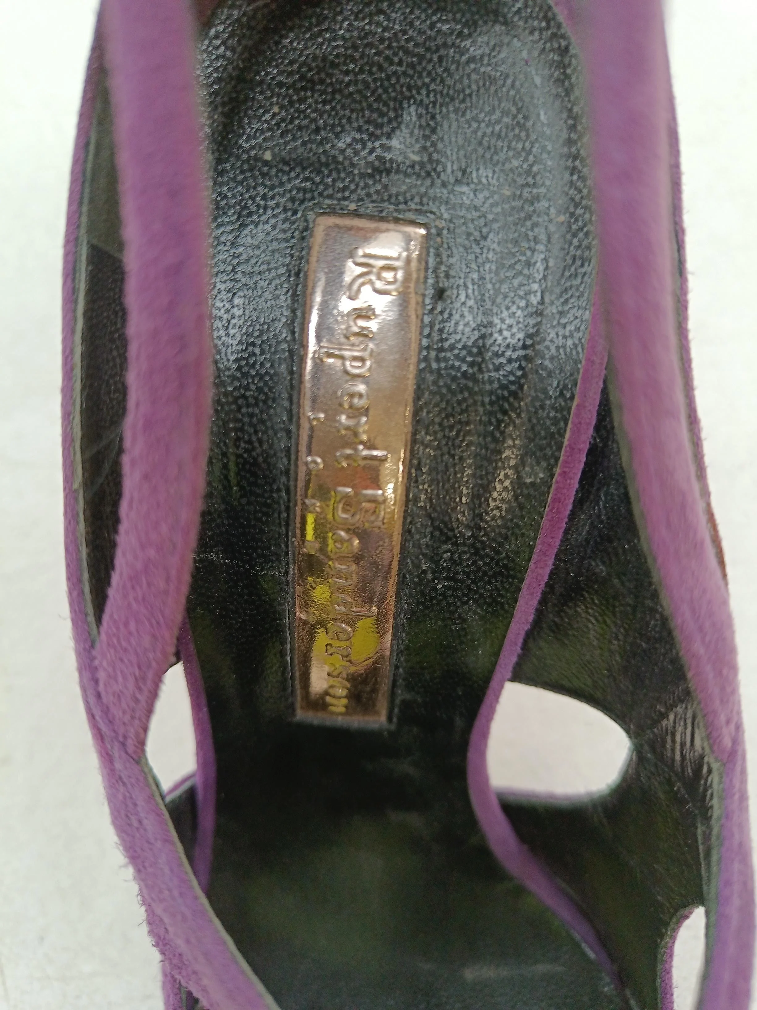 Rupert Sanderson Women's Heels UK 5.5 Purple 100% Suede Court - Image 6