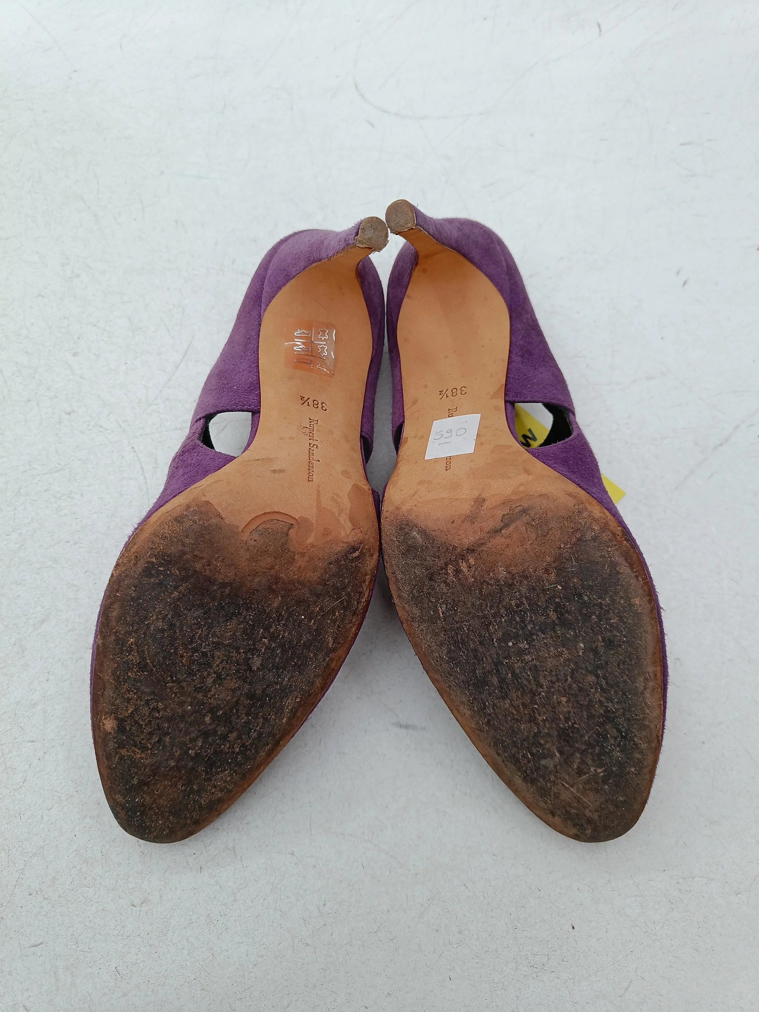 Rupert Sanderson Women's Heels UK 5.5 Purple 100% Suede Court - Image 7