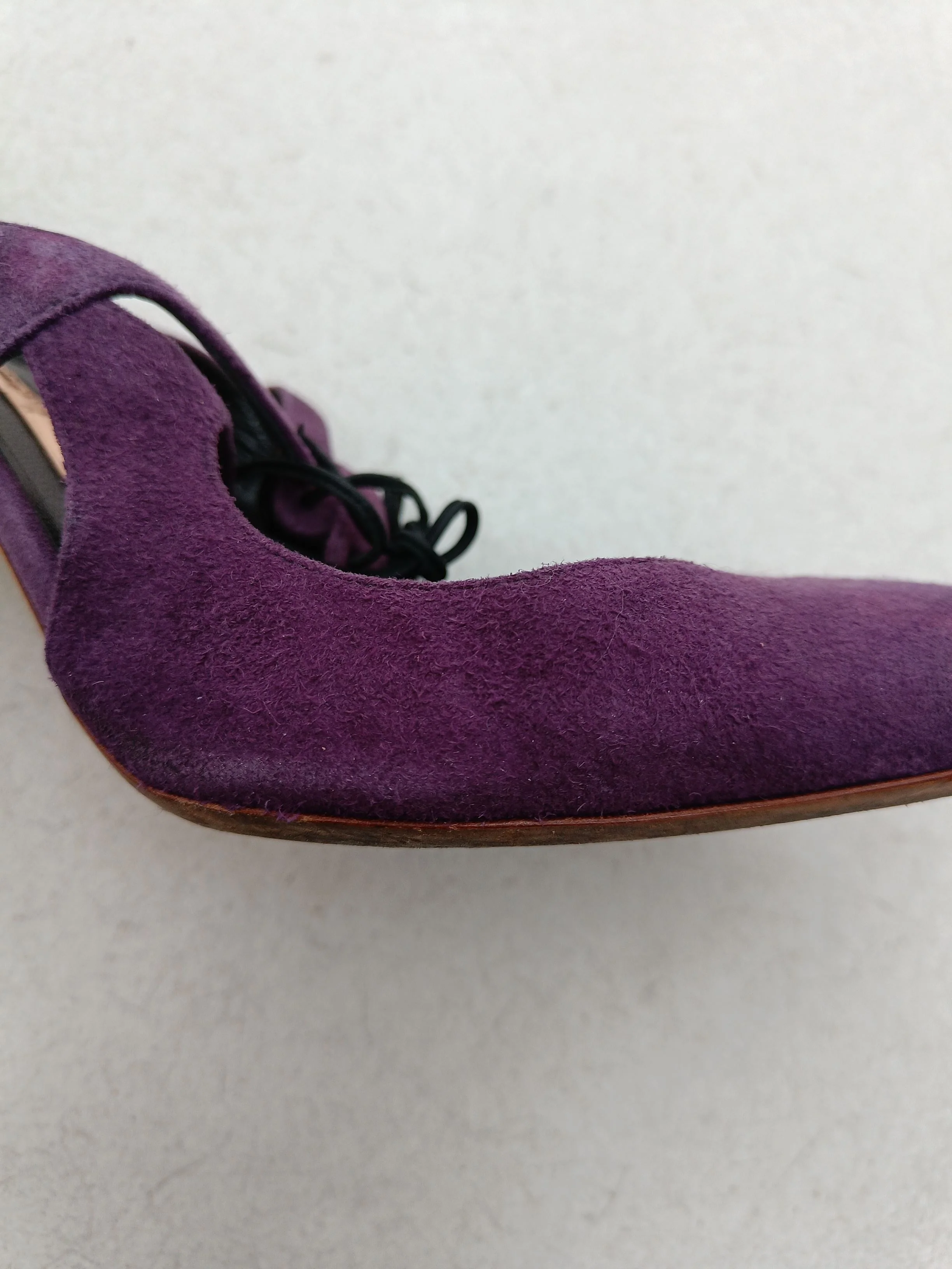 Rupert Sanderson Women's Heels UK 5.5 Purple 100% Suede Court - Image 8