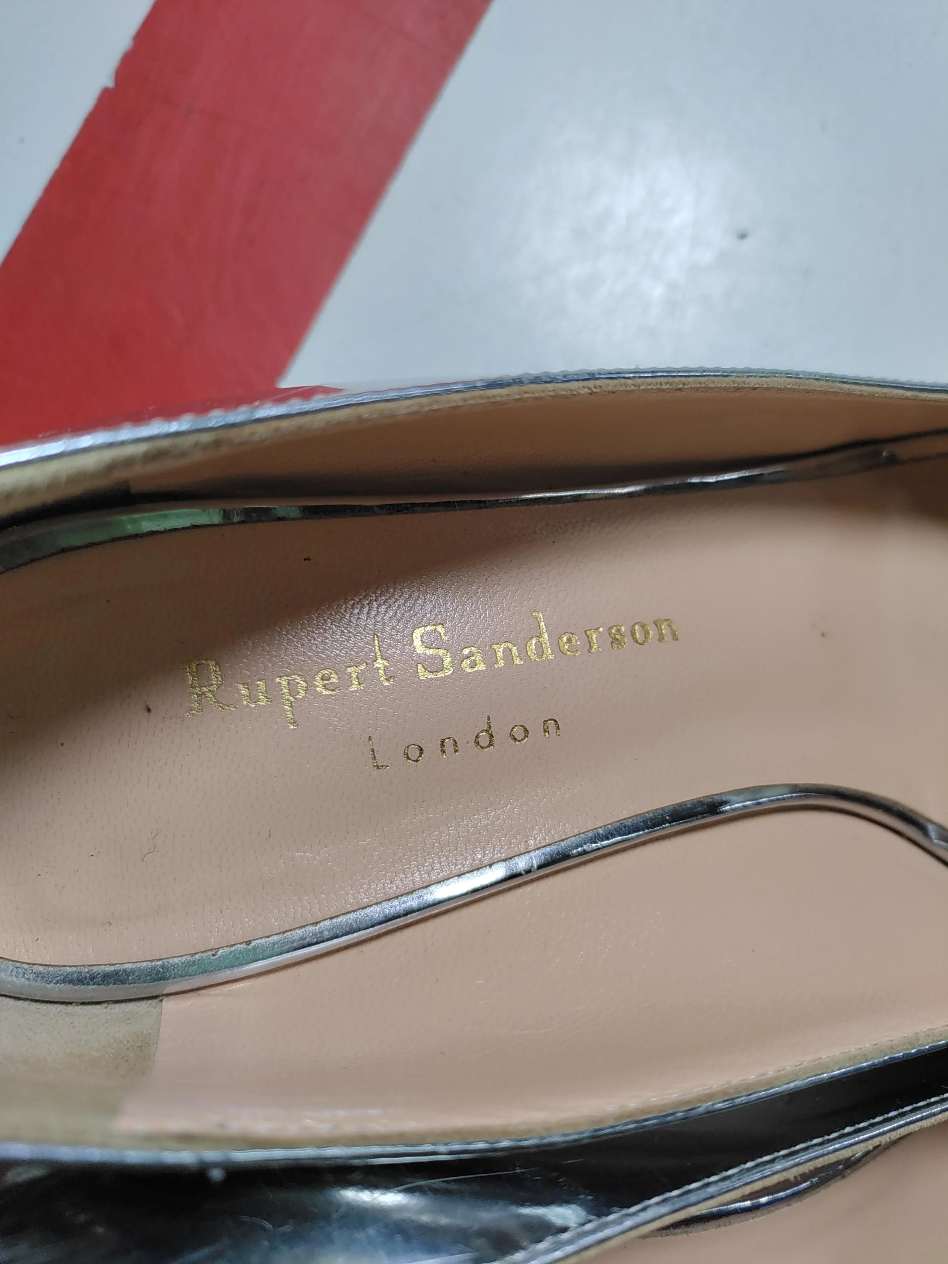 Rupert Sanderson Women's Heels UK 5 Silver 100% Leather Court - Image 10