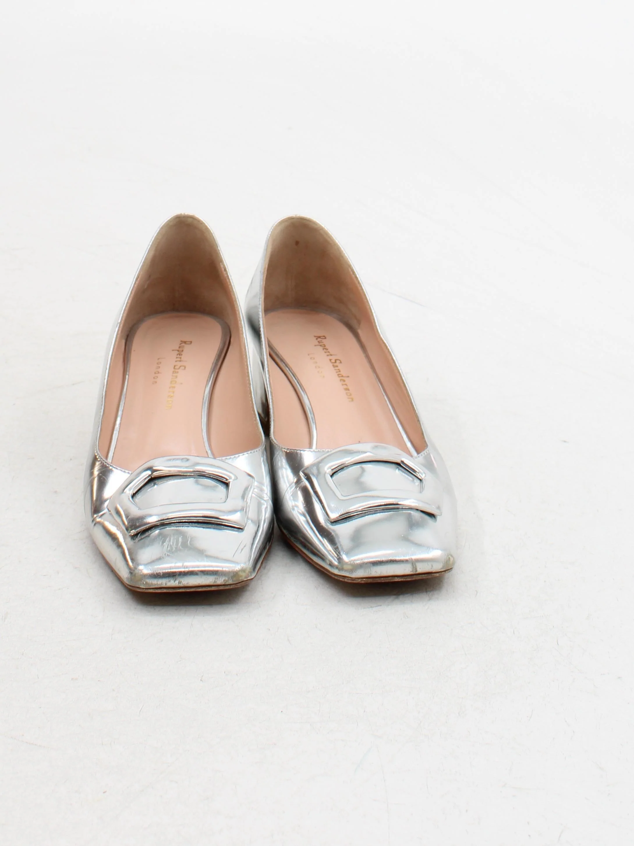 Rupert Sanderson Women's Heels UK 5 Silver 100% Leather Court - Image 2