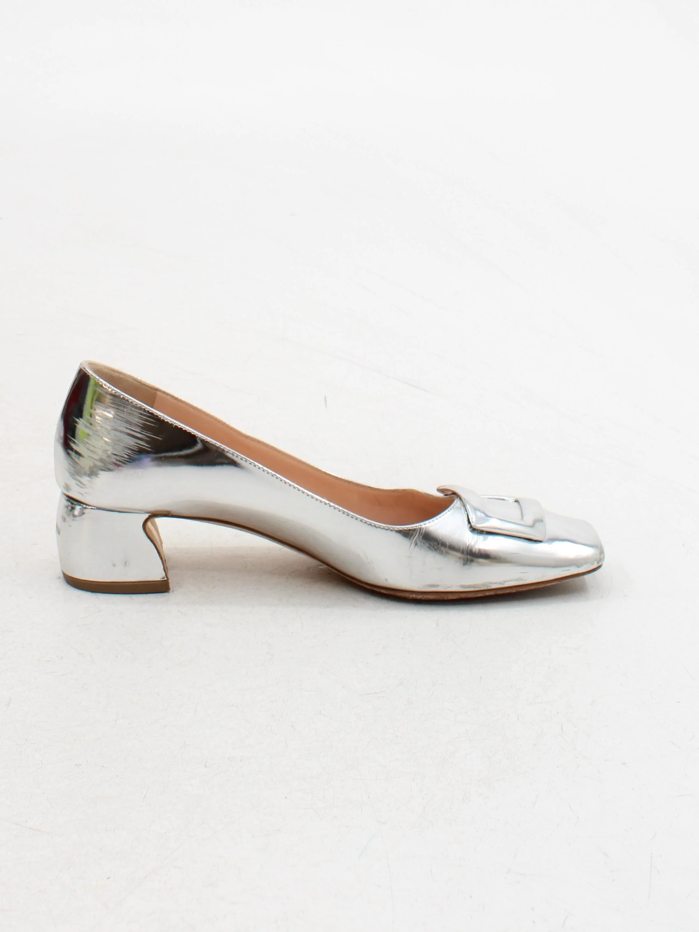 Rupert Sanderson Women's Heels UK 5 Silver 100% Leather Court - Image 5
