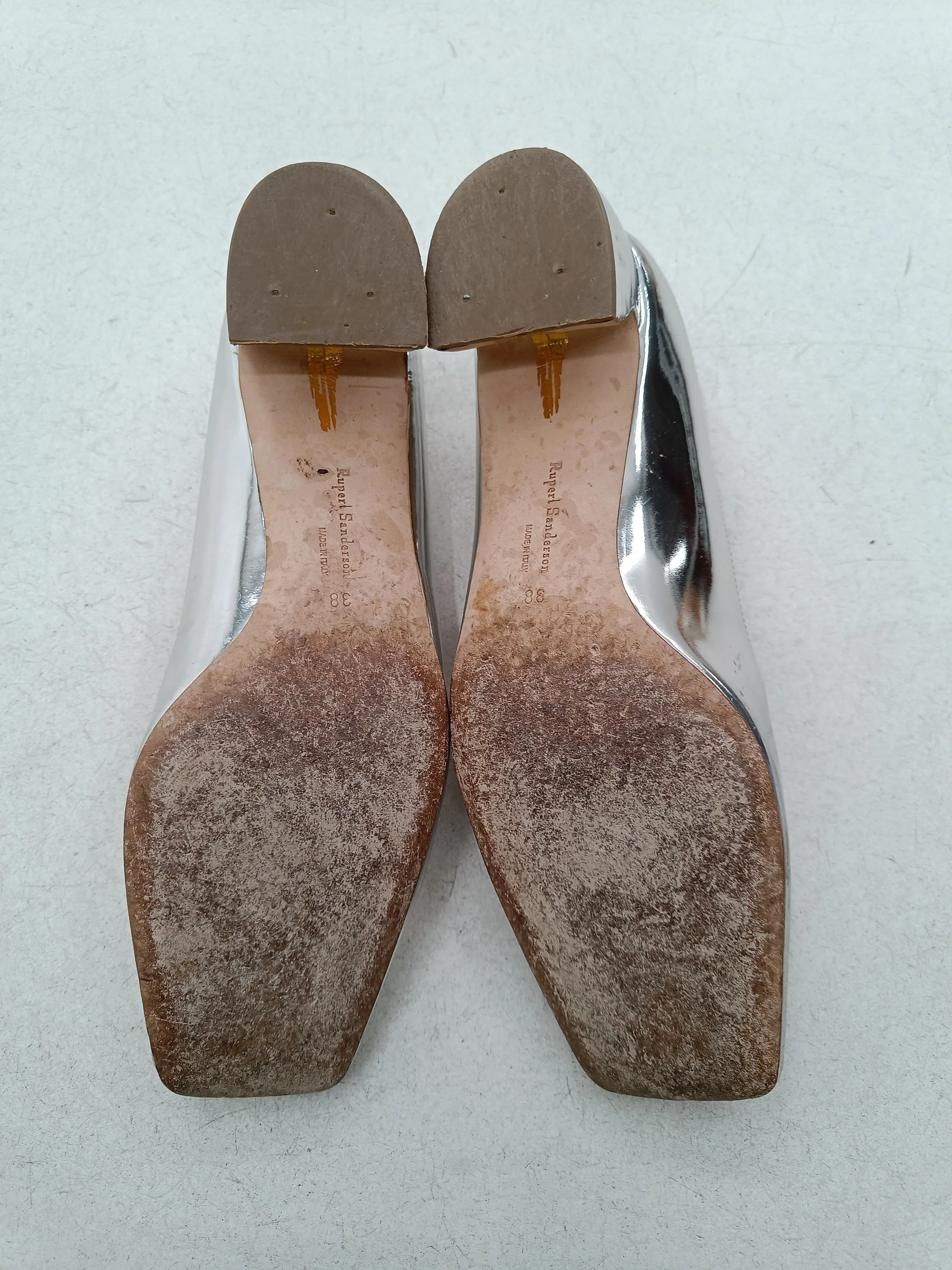 Rupert Sanderson Women's Heels UK 5 Silver 100% Leather Court - Image 7