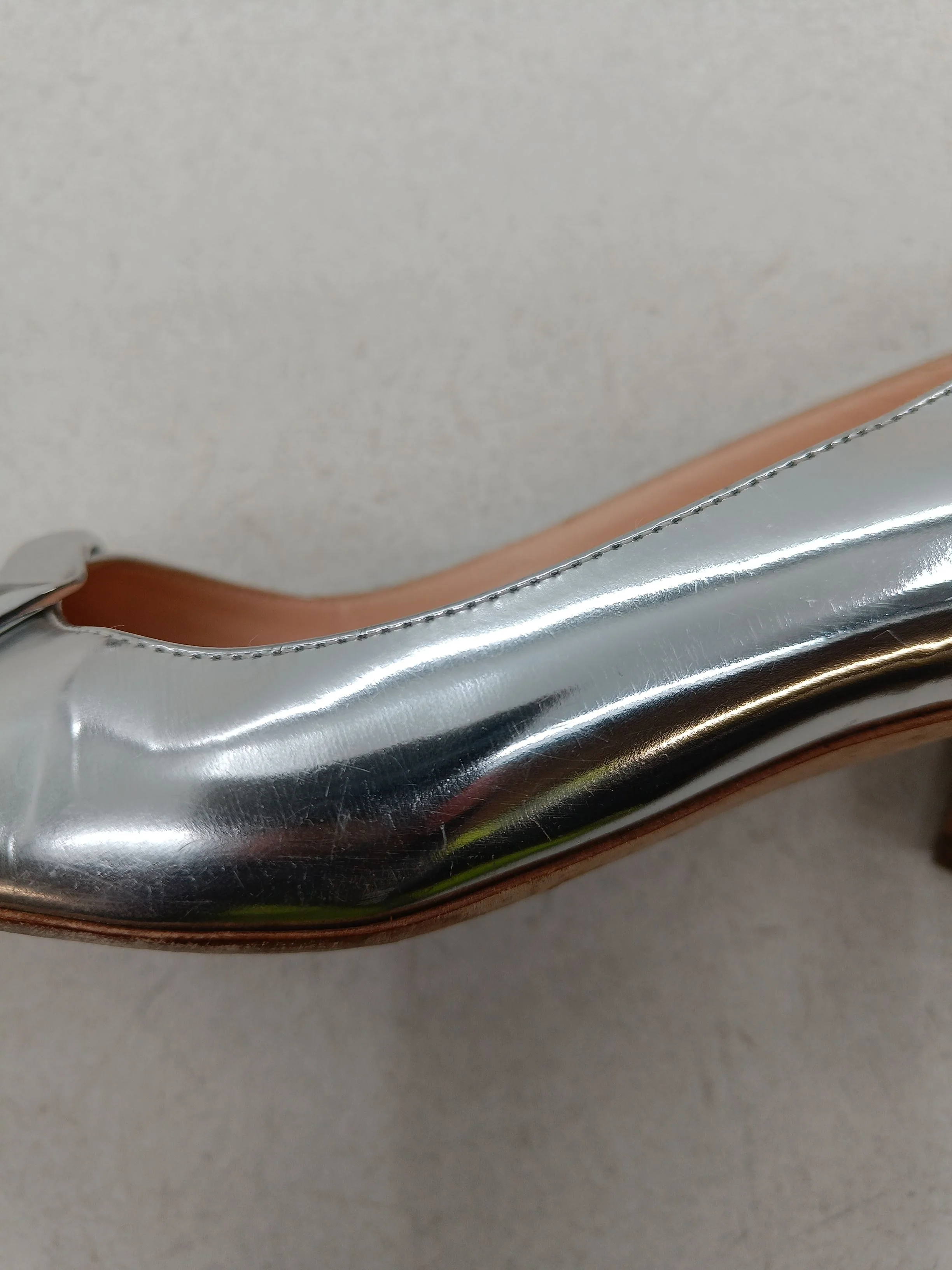 Rupert Sanderson Women's Heels UK 5 Silver 100% Leather Court - Image 8