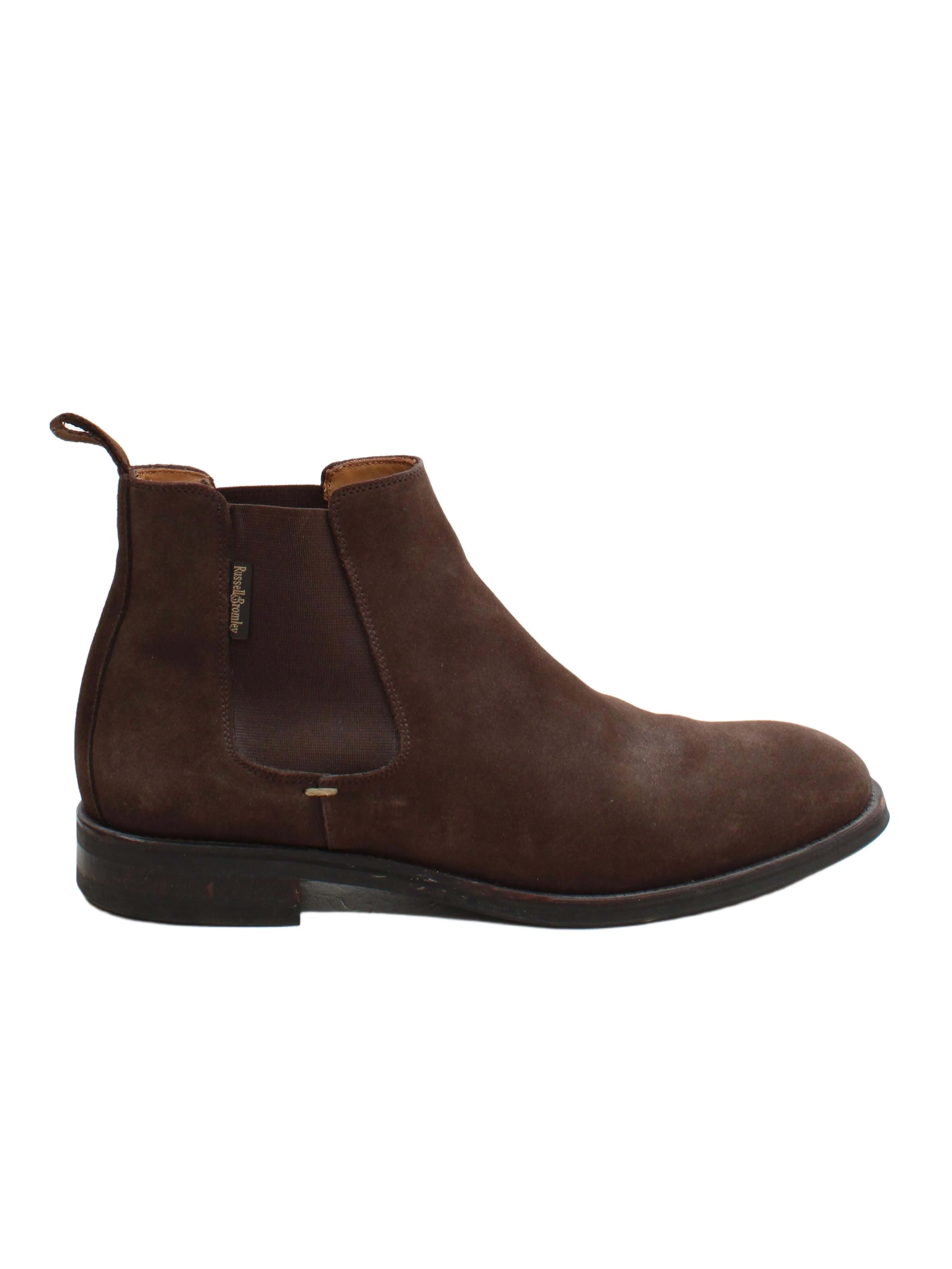 Russell & Bromley Men's Boots UK 10 Brown 100% Suede Chelsea