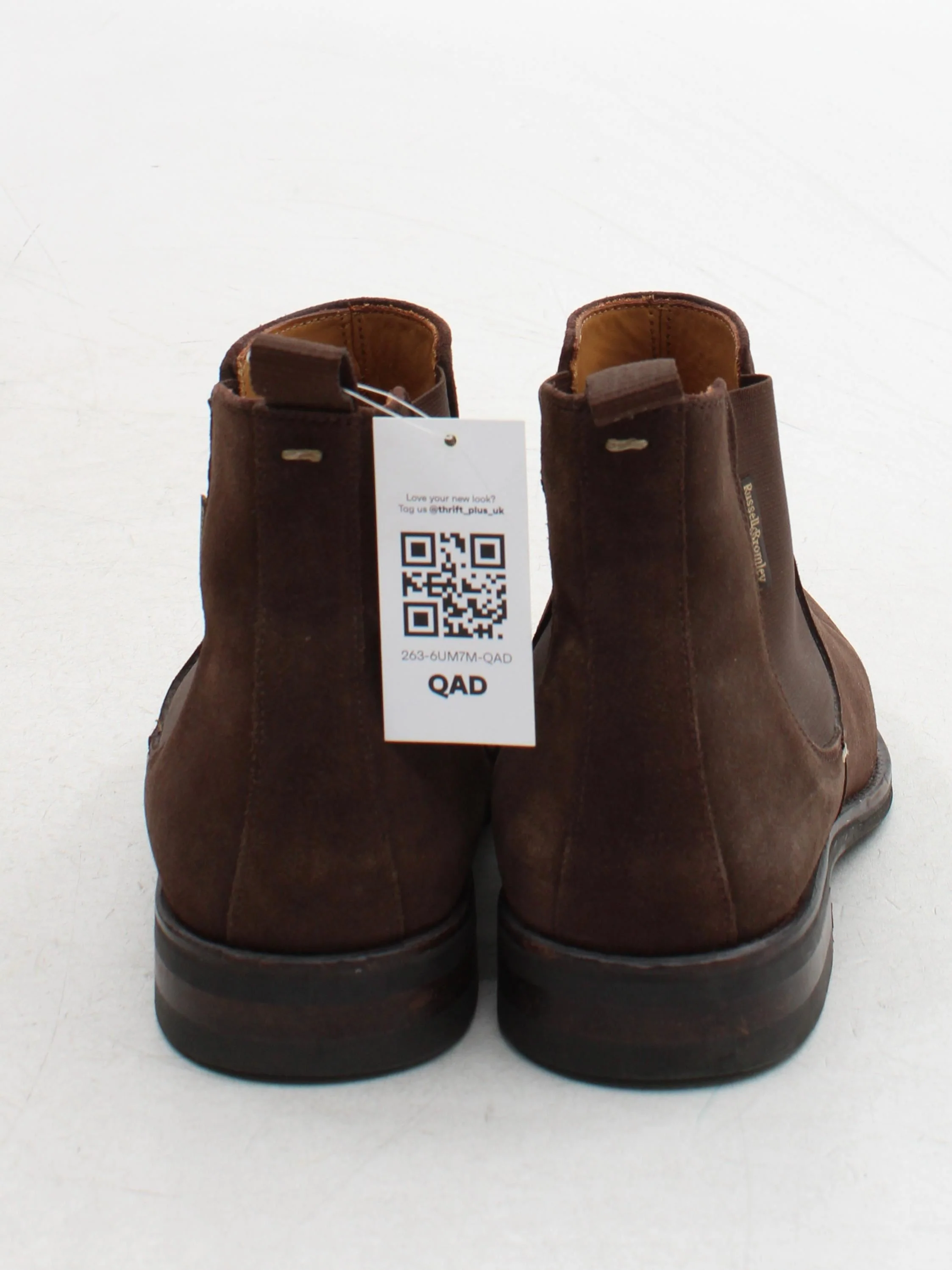 Russell & Bromley Men's Boots UK 10 Brown 100% Suede Chelsea - Image 3