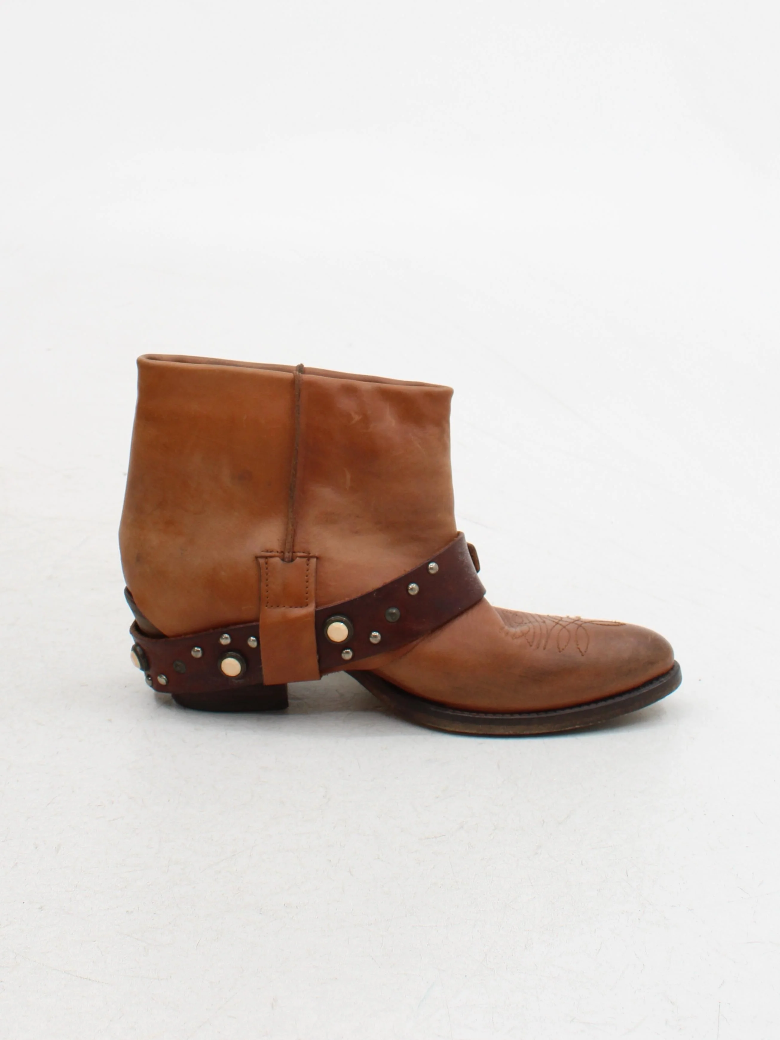 Russell & Bromley Men's Boots UK 5 Tan 100% Leather Cowboy - Image 5