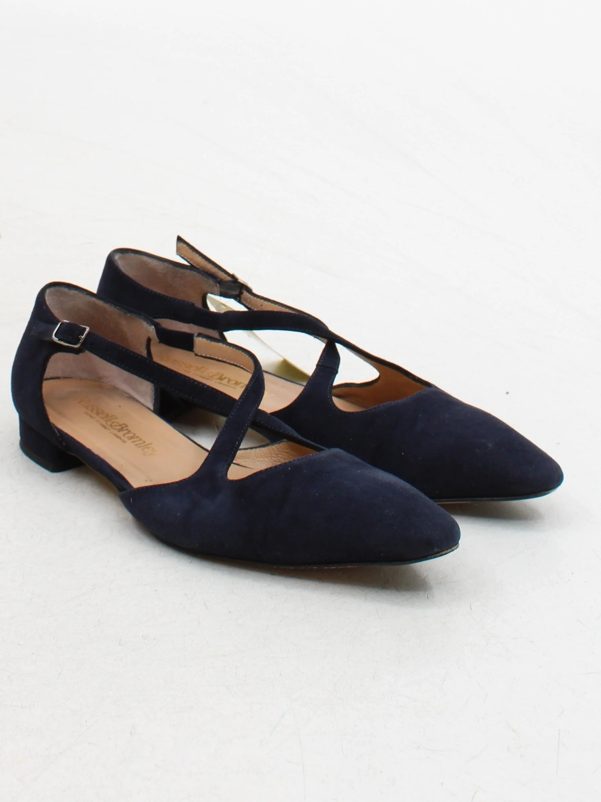 Russell & Bromley Women's Flat Shoes UK 5.5 Blue 100% Suede Mary Jane - Image 4