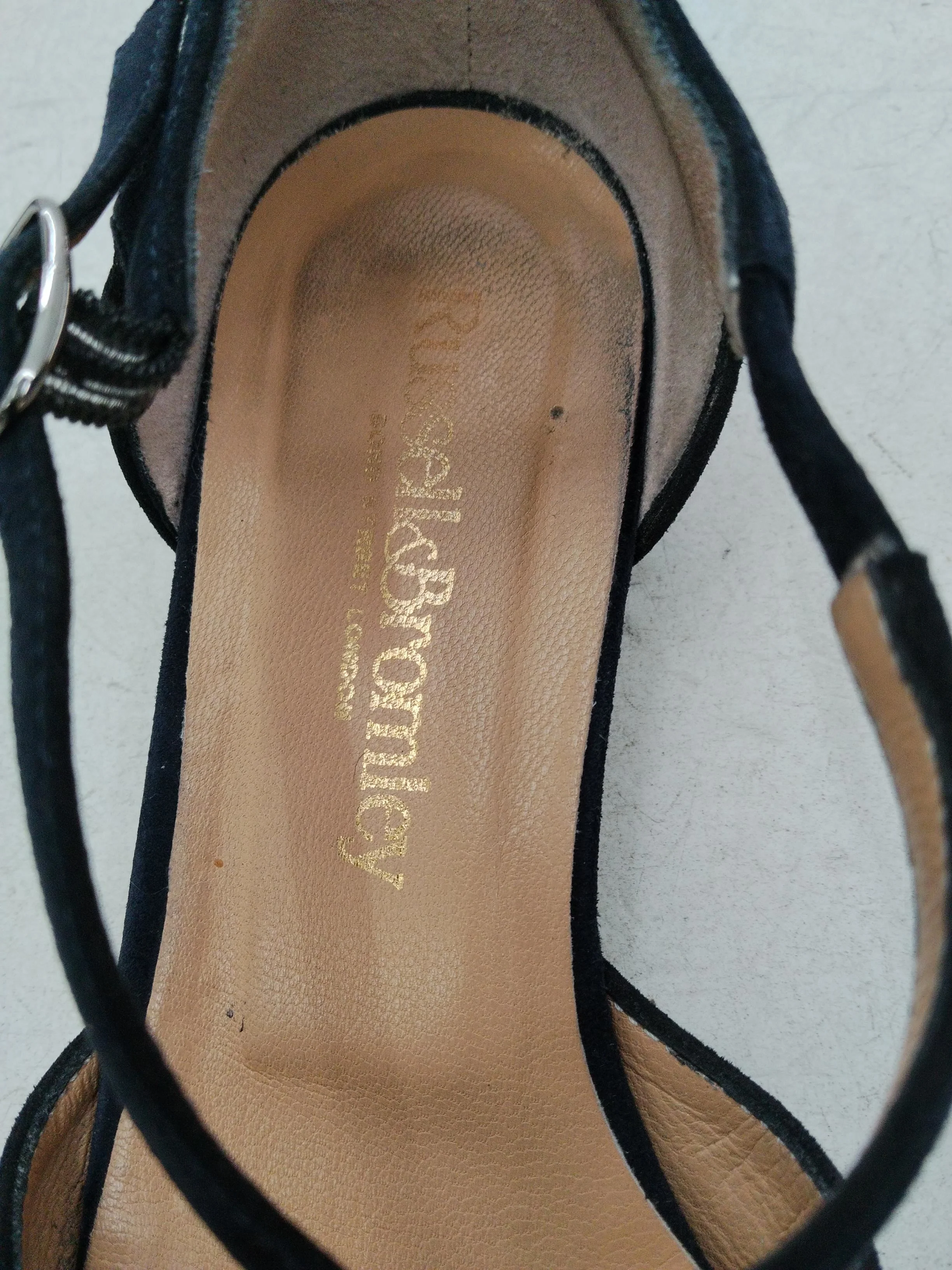 Russell & Bromley Women's Flat Shoes UK 5.5 Blue 100% Suede Mary Jane - Image 6