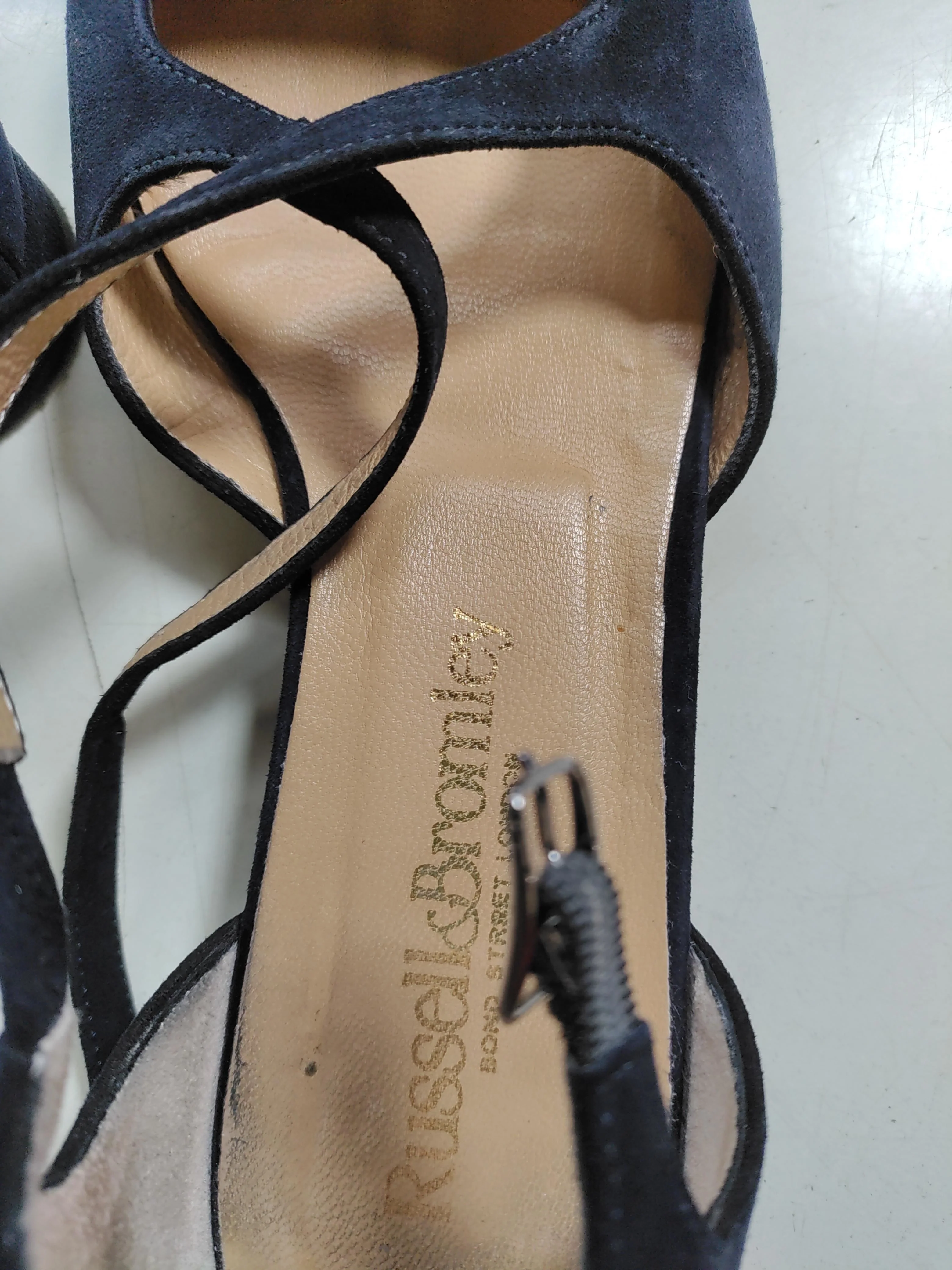 Russell & Bromley Women's Flat Shoes UK 5.5 Blue 100% Suede Mary Jane - Image 9
