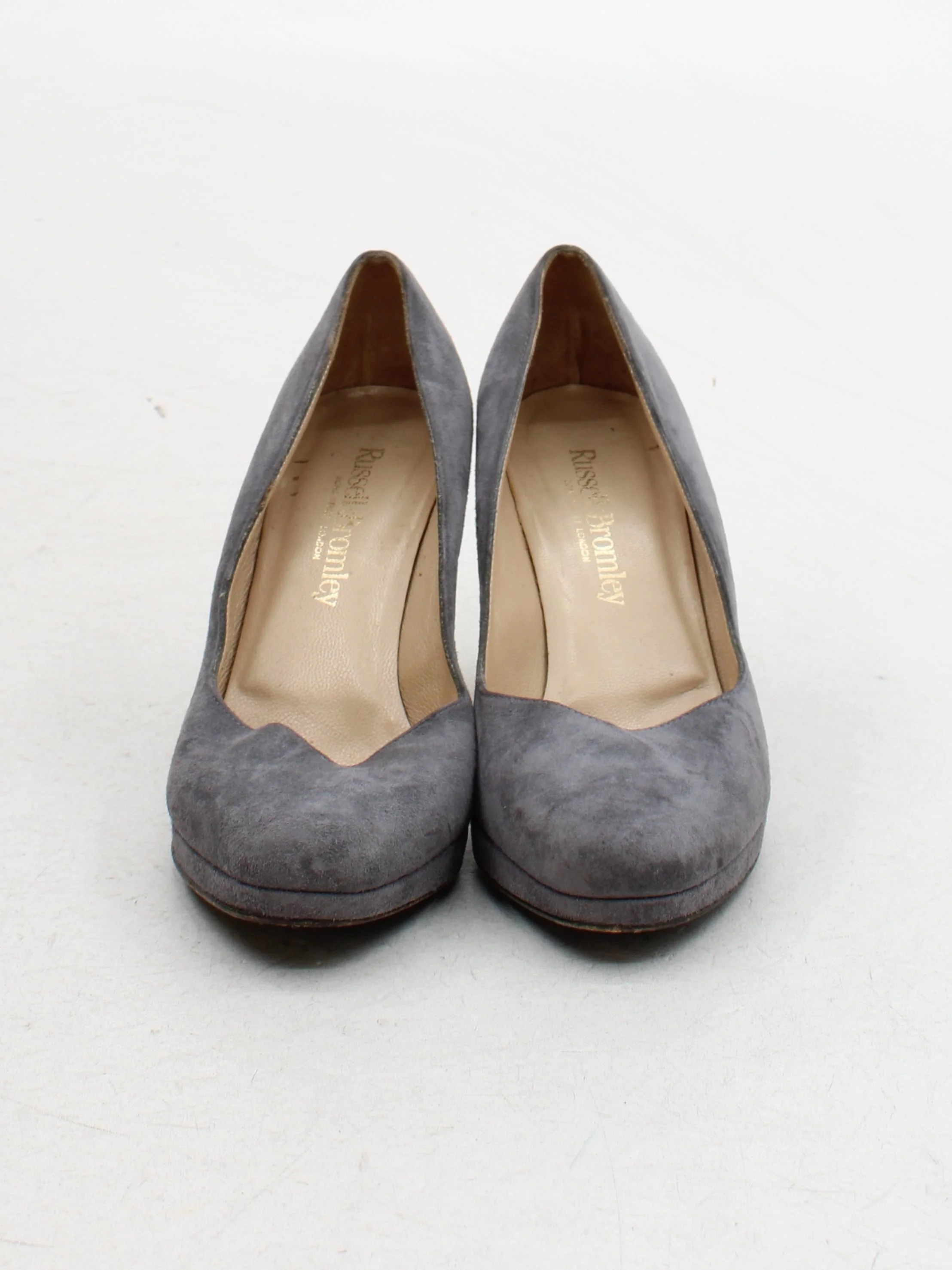 Russell & Bromley Women's Heels UK 6.5 Grey 100% Suede Court - Image 2