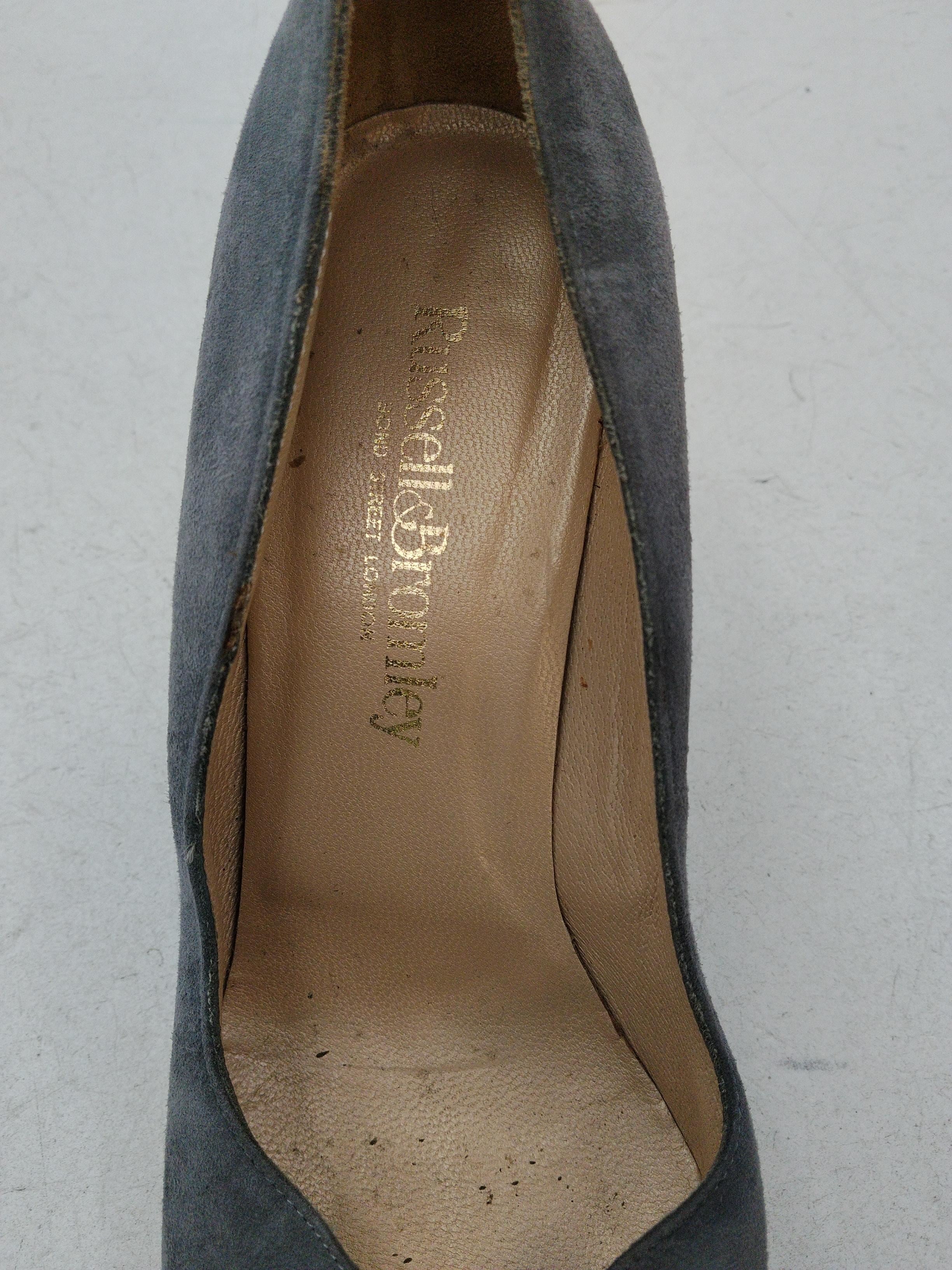 Russell & Bromley Women's Heels UK 6.5 Grey 100% Suede Court - Image 6