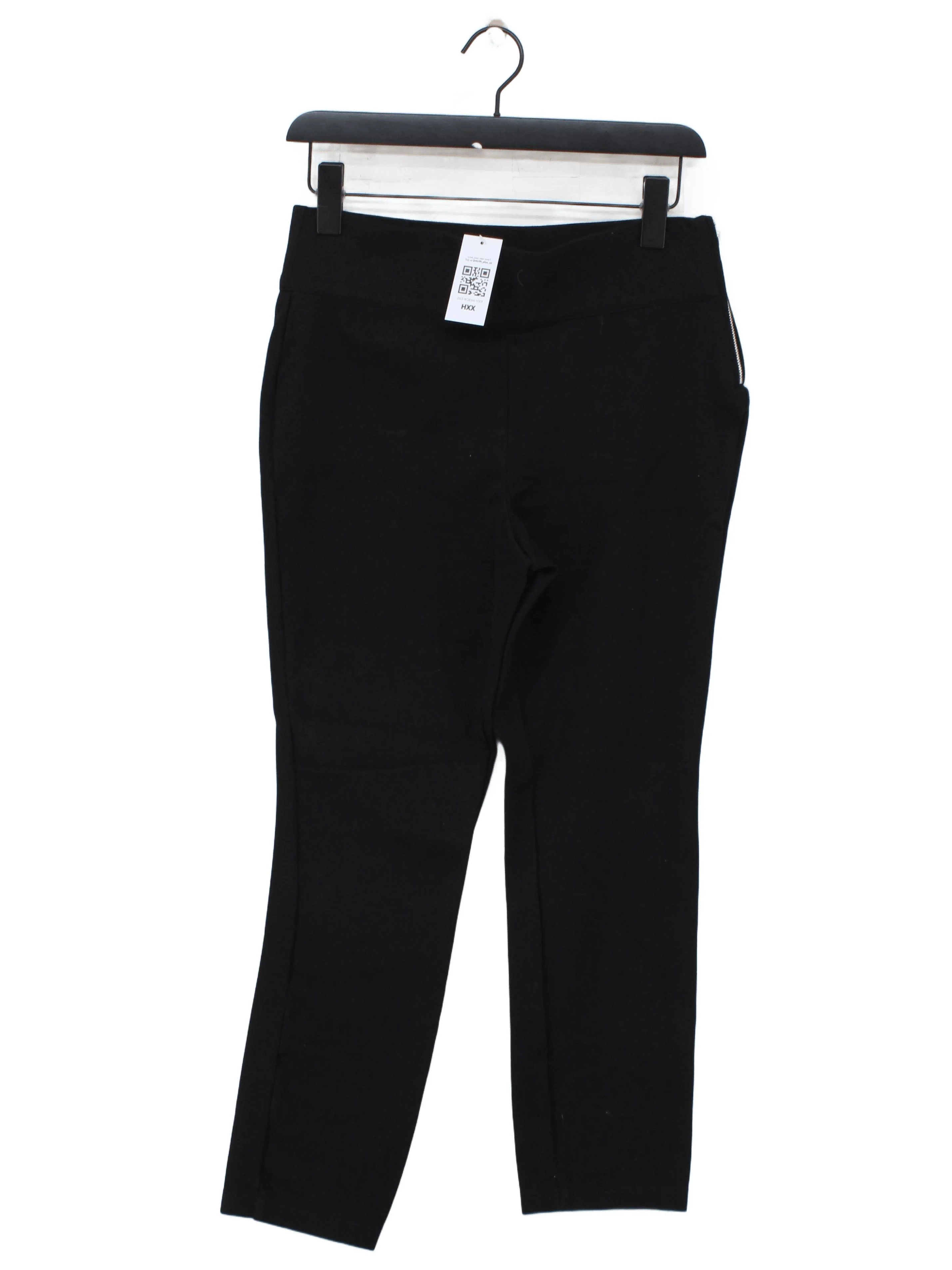 Ruth Langsford Women's Trousers UK 10 Black Rayon with Nylon, Spandex Chino