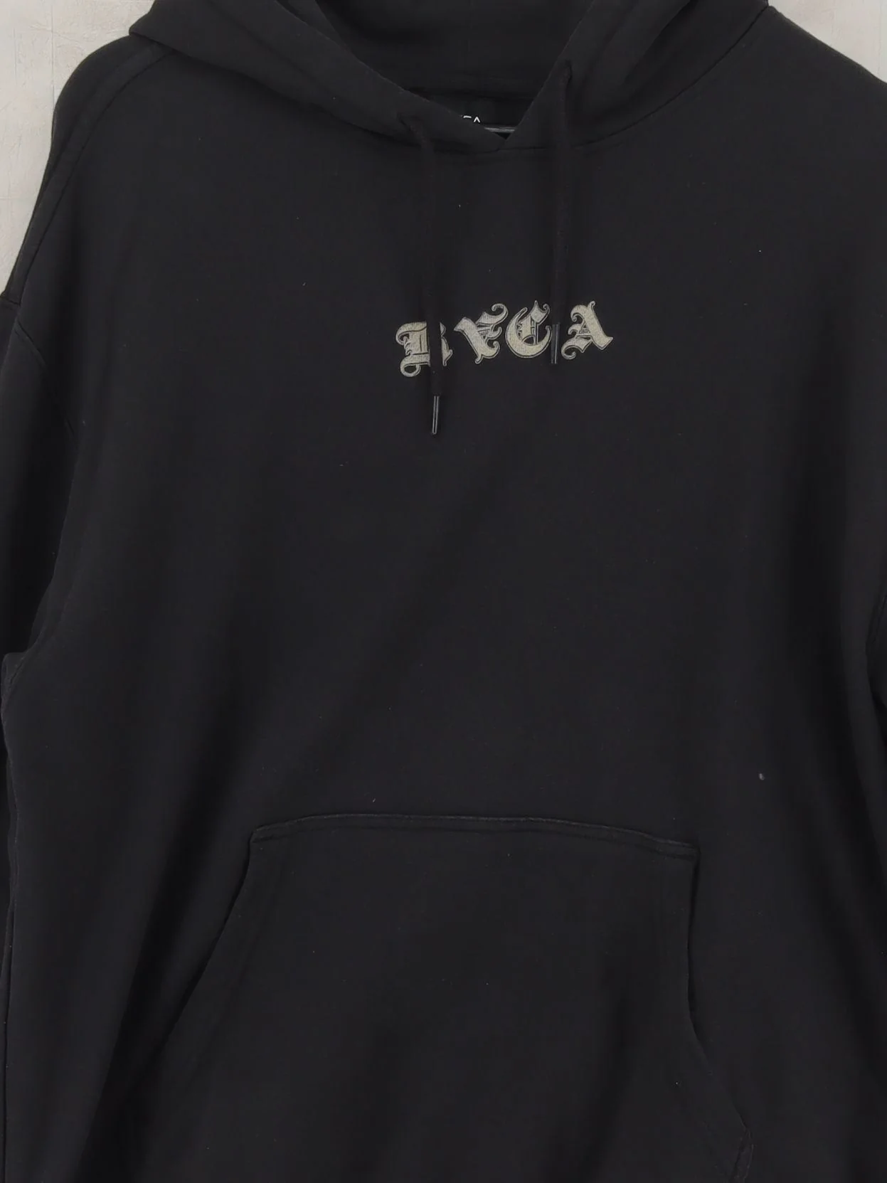 RVCA Men's Hoodie M Black Graphic 100% Cotton Pullover - Image 3