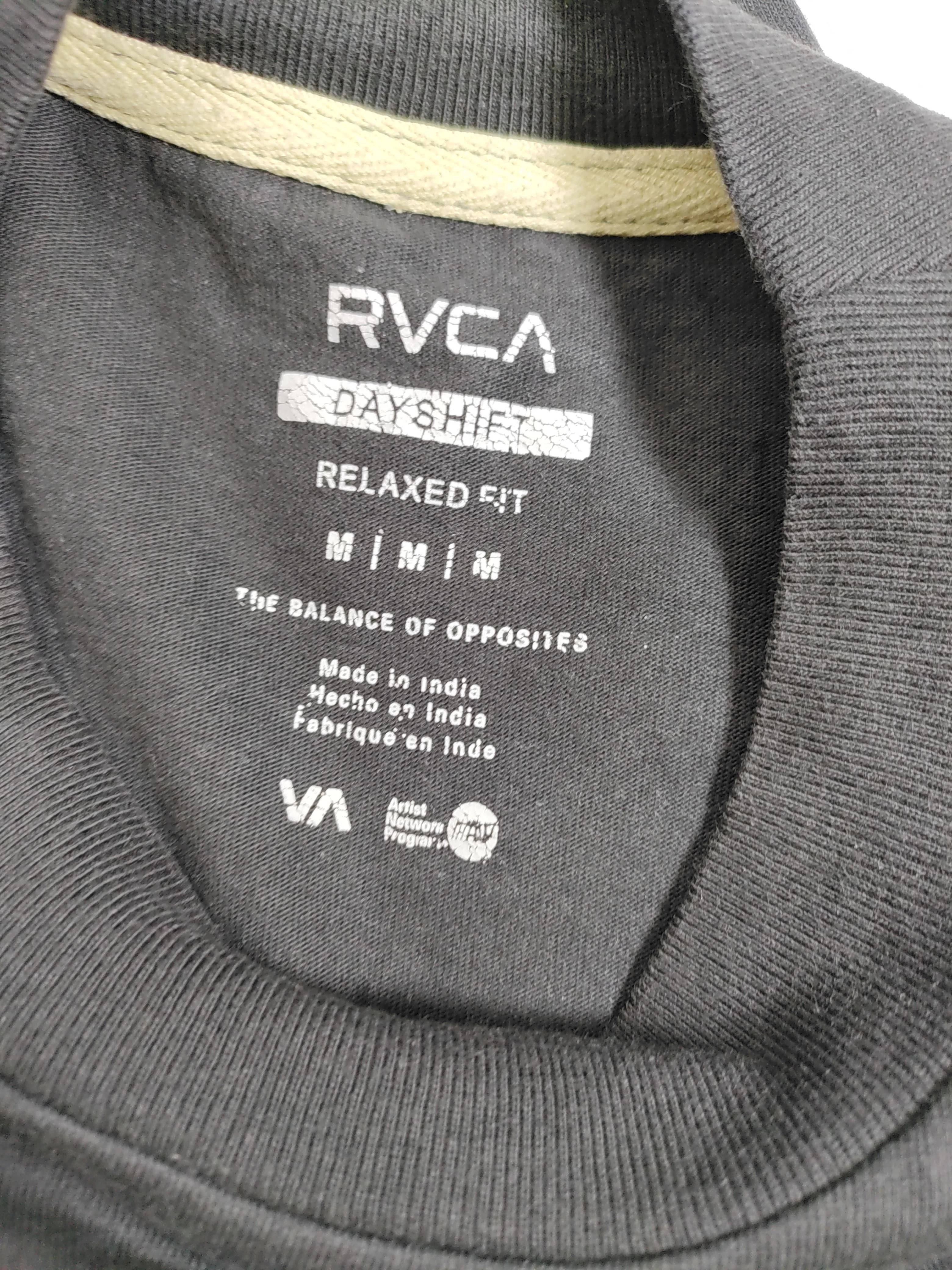 RVCA Men's T-Shirt M Grey Graphic 100% Cotton Basic - Image 5