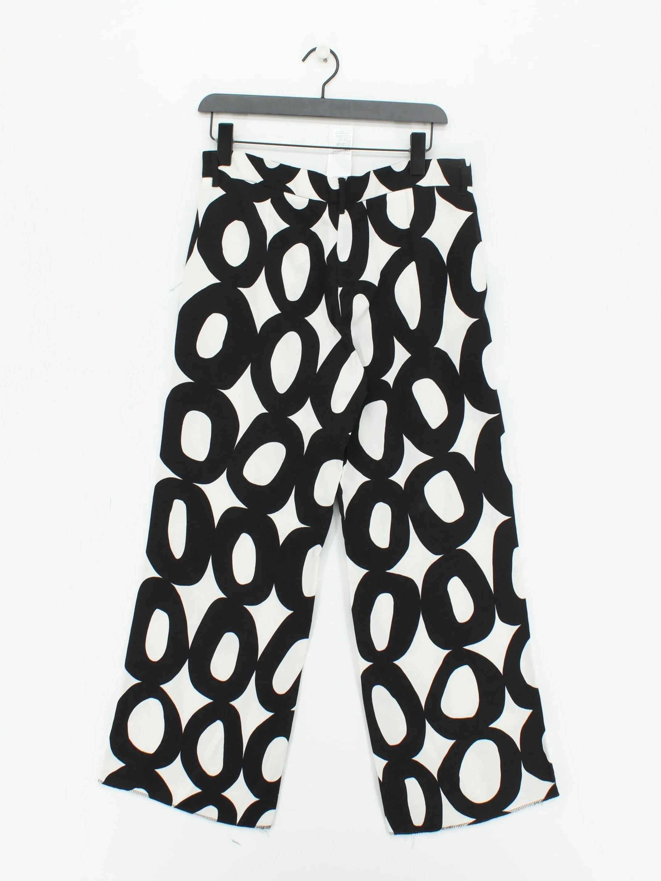 'S MaxMara Women's Trousers UK 8 Black Viscose with Linen Capri - Image 2
