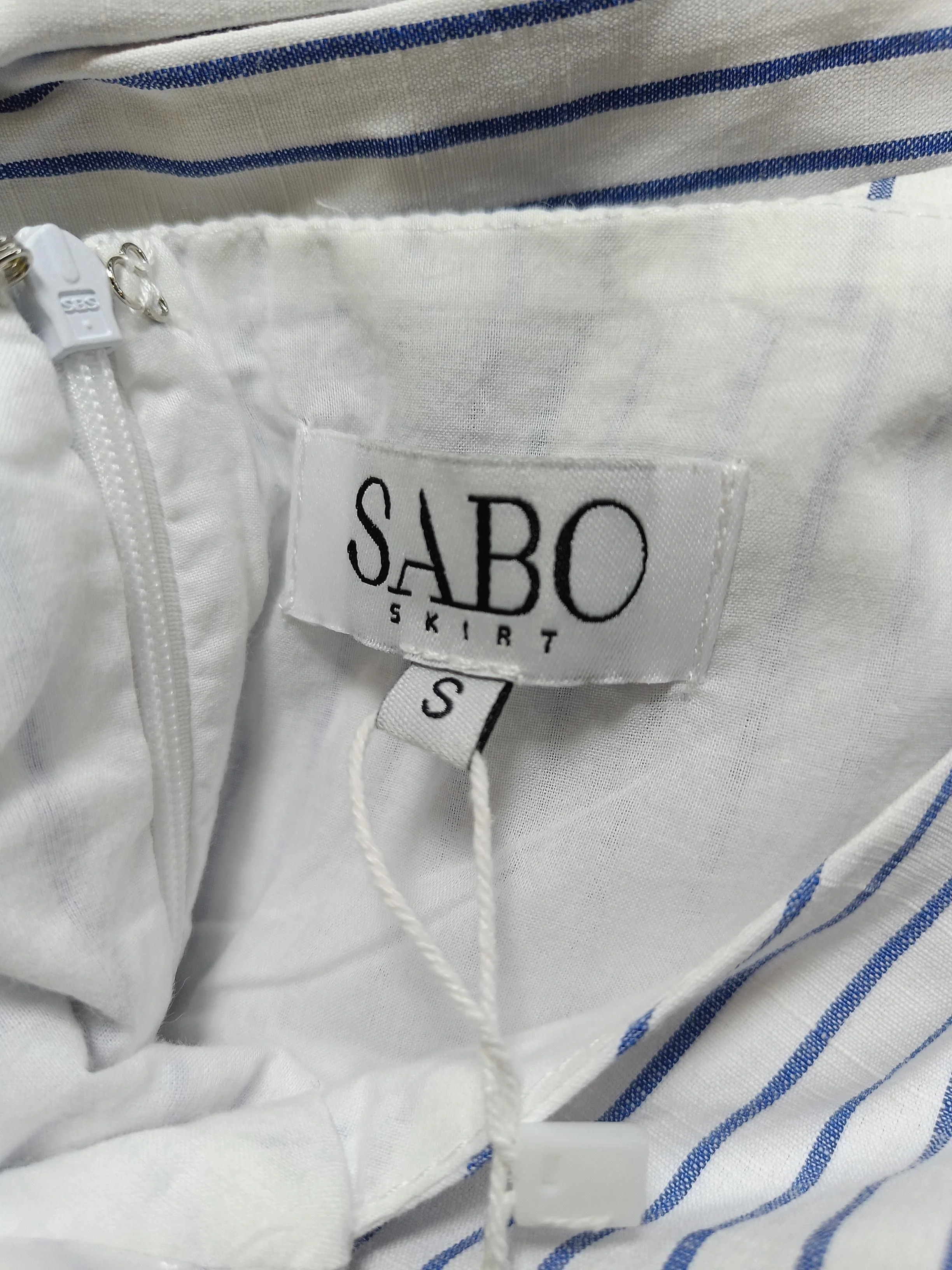 SABO Skirt Women's Top S White Polyester with Cotton Basic New with tags - Image 5