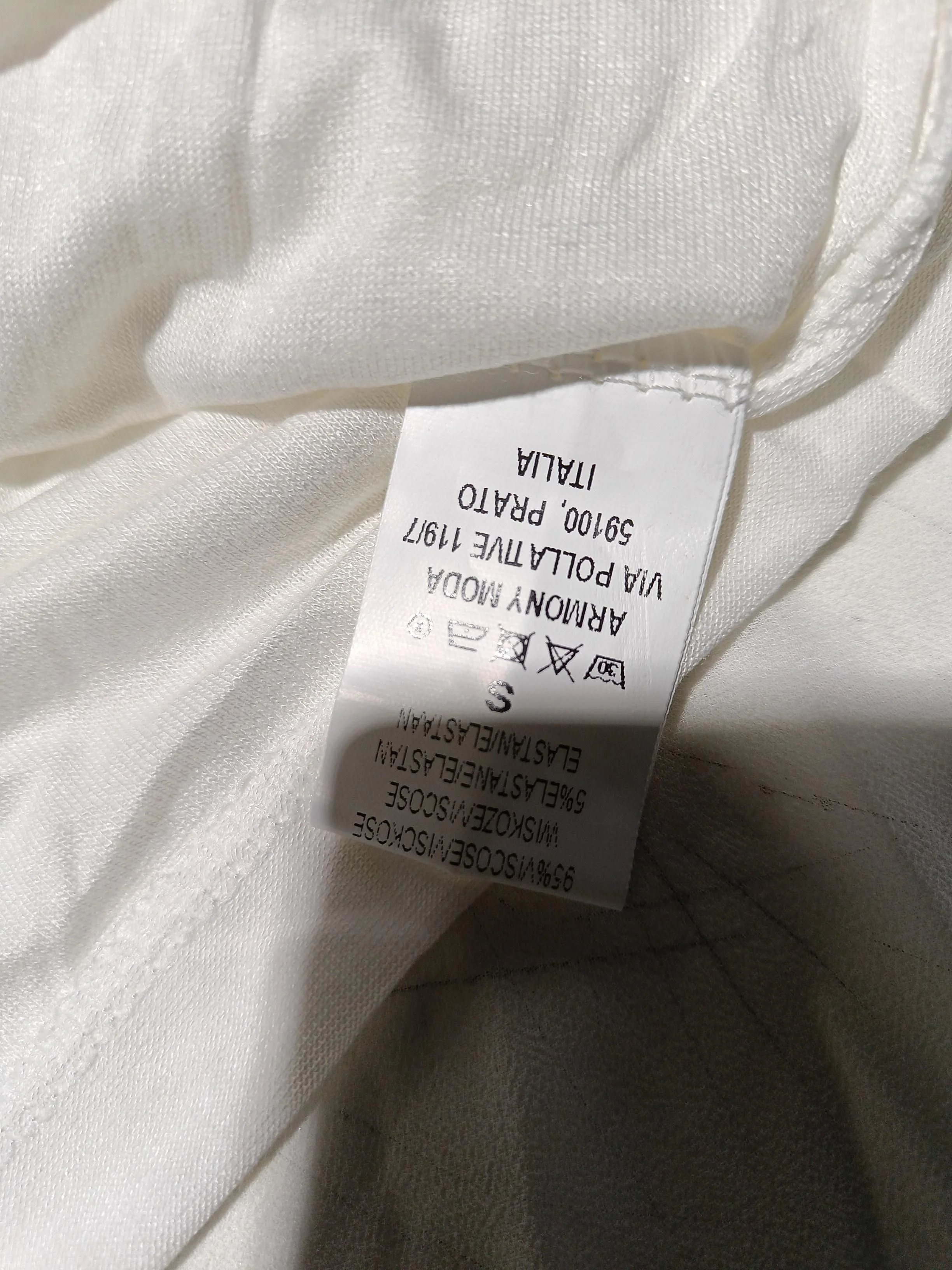 Sabrina Diamanti Women's Blouse S White Viscose with Elastane Basic - Image 6
