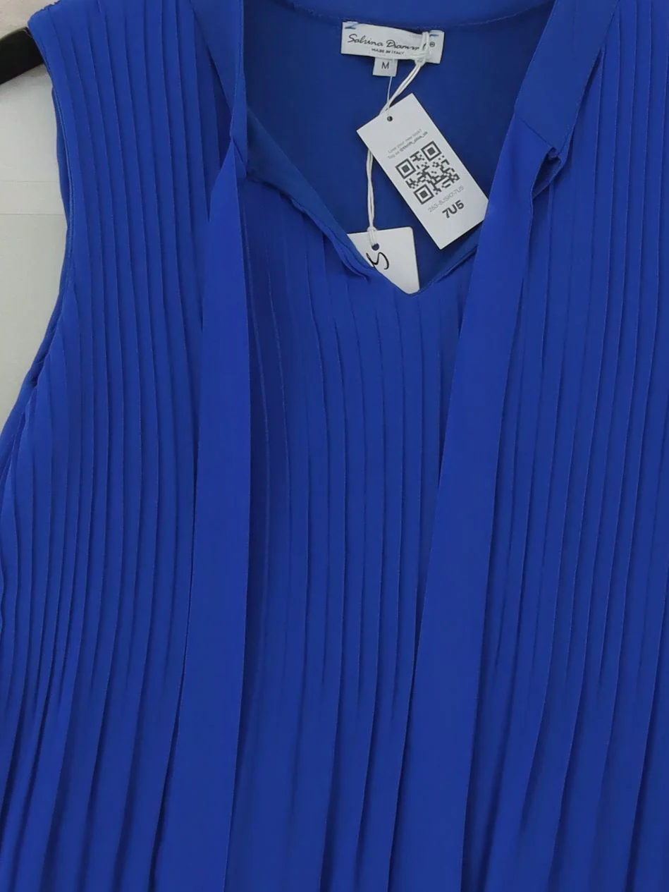 Sabrina Diamanti Women's Top M Blue Viscose with Elastane Basic - Image 3