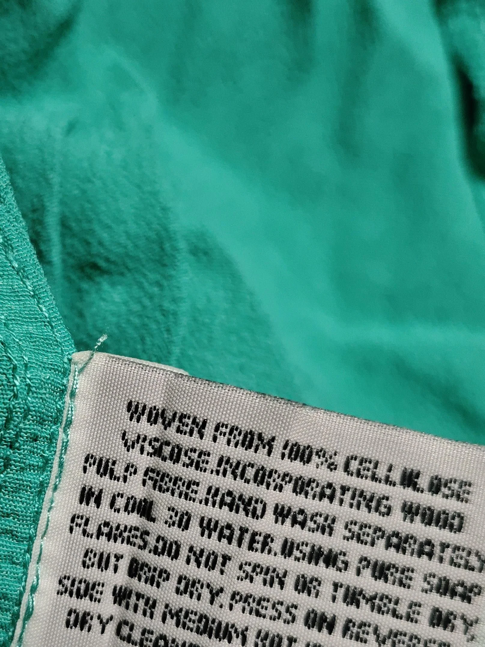 Sahara Women's Blouse M Green 100% Viscose 3/4 Sleeve Round Neck Basic - Image 6