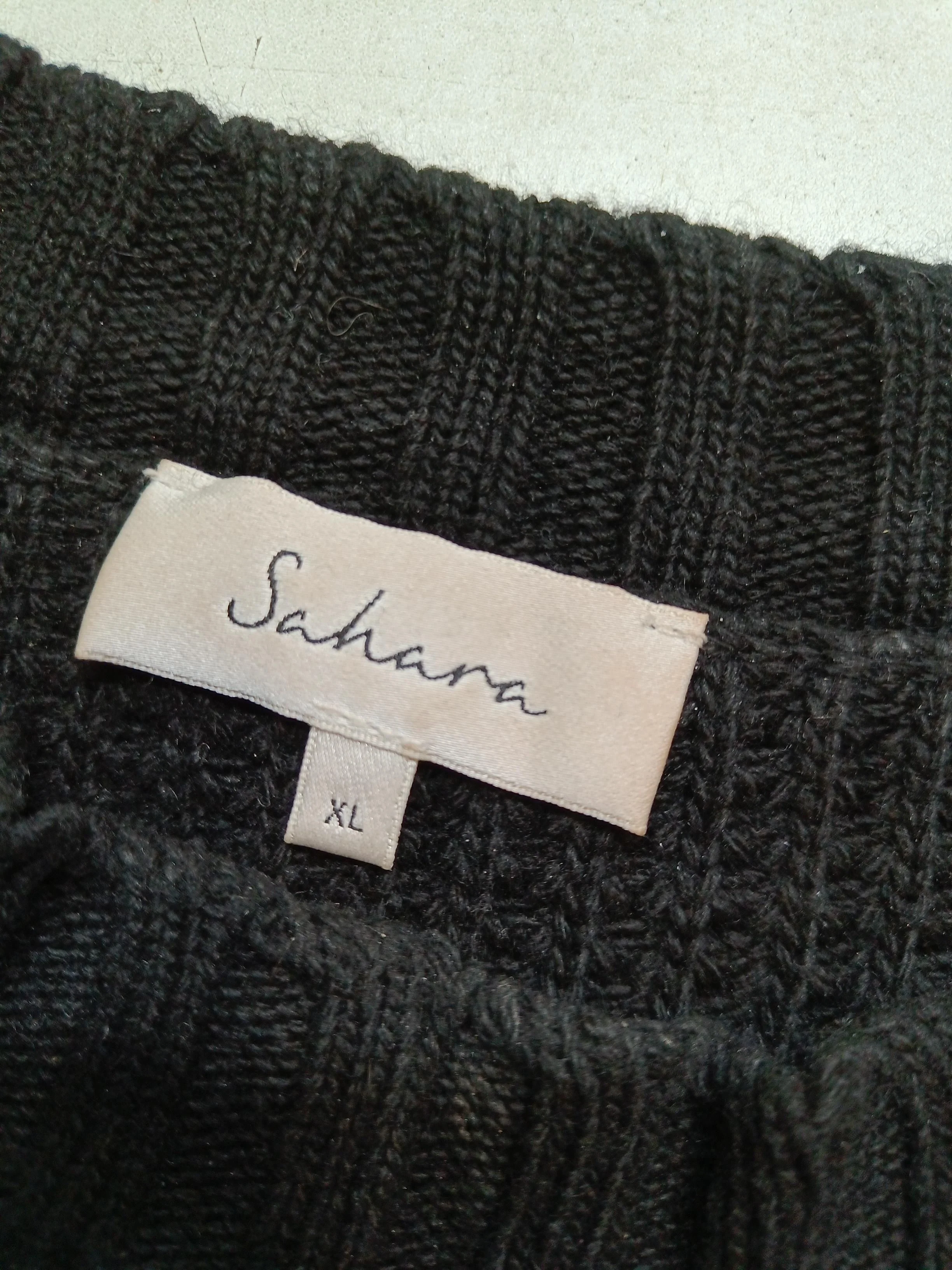 Sahara Women's Coat XL Black Viscose with Wool, Polyamide, Cashmere Overcoat - Image 5