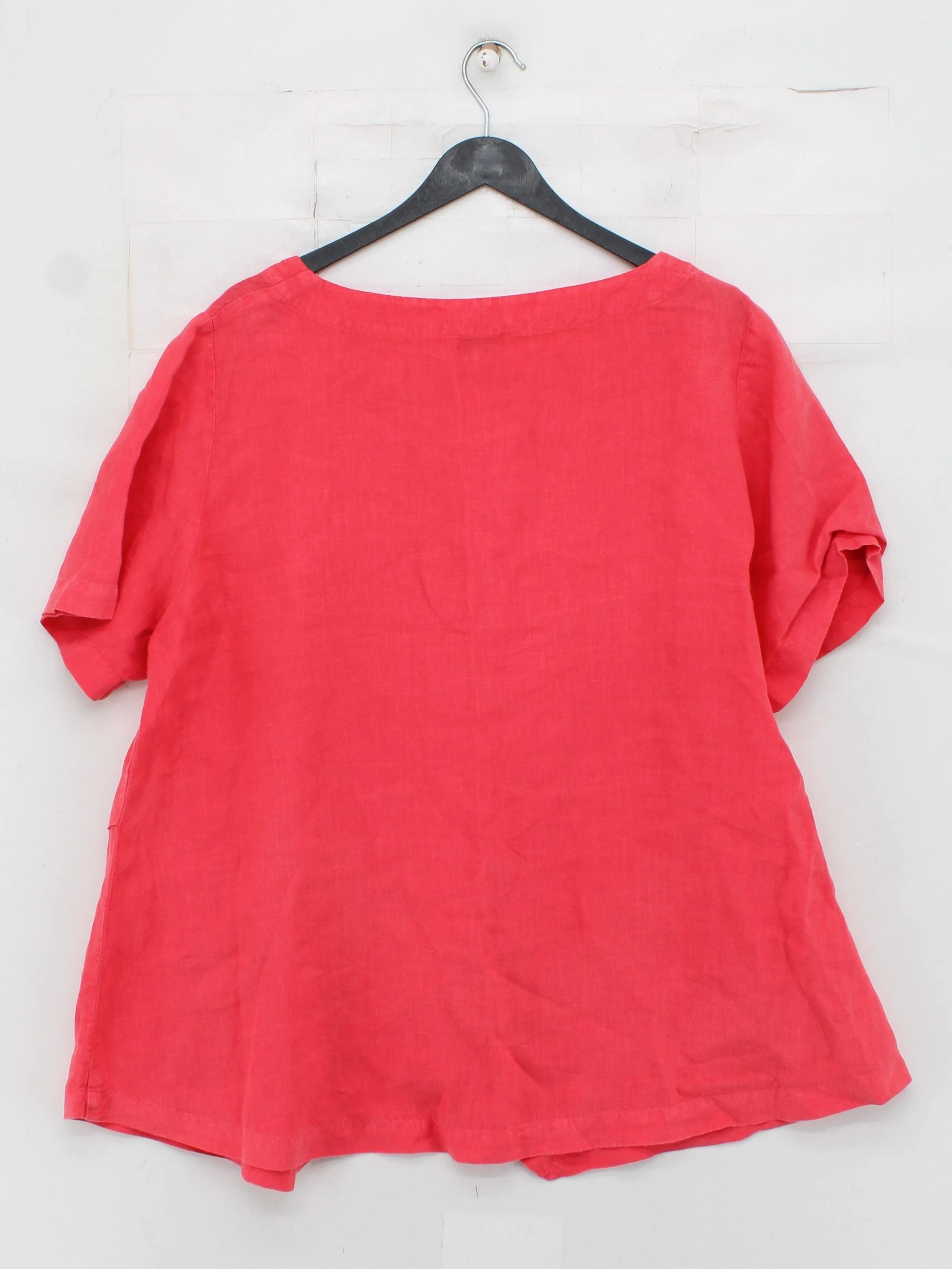 Sahara Women's Top UK 8 Pink 100% Other Short Sleeve Round Neck Basic - Image 2