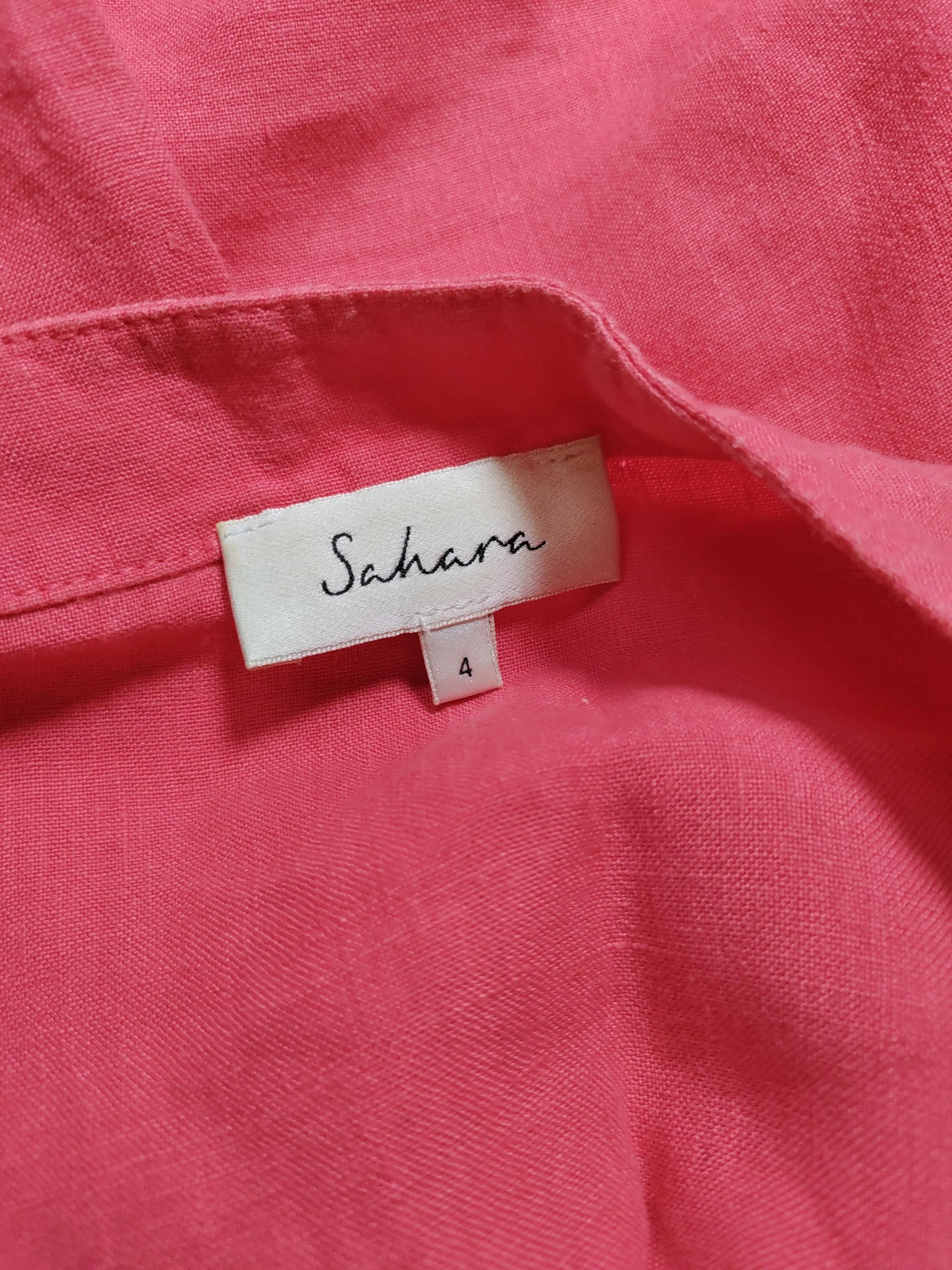 Sahara Women's Top UK 8 Pink 100% Other Short Sleeve Round Neck Basic - Image 5