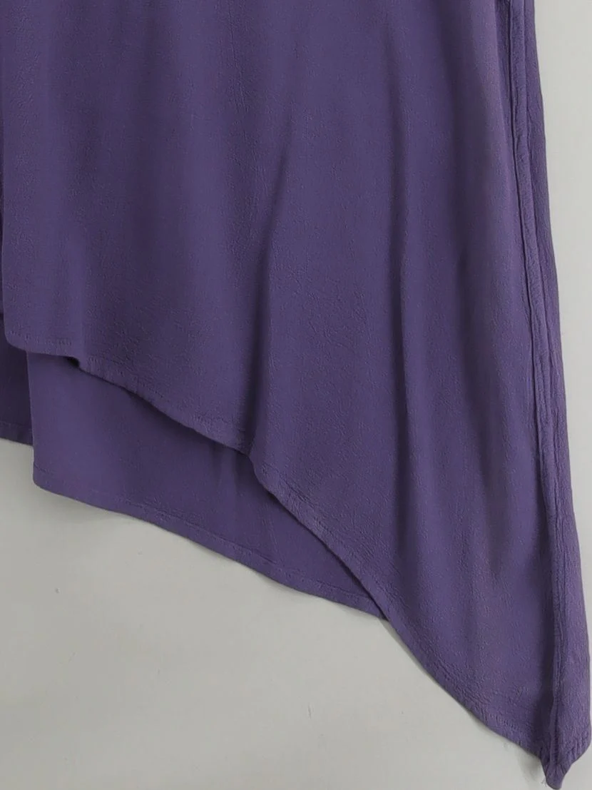 Sahara Women's Top XL Purple 100% Viscose Sleeveless V-Neck Tunic - Image 4