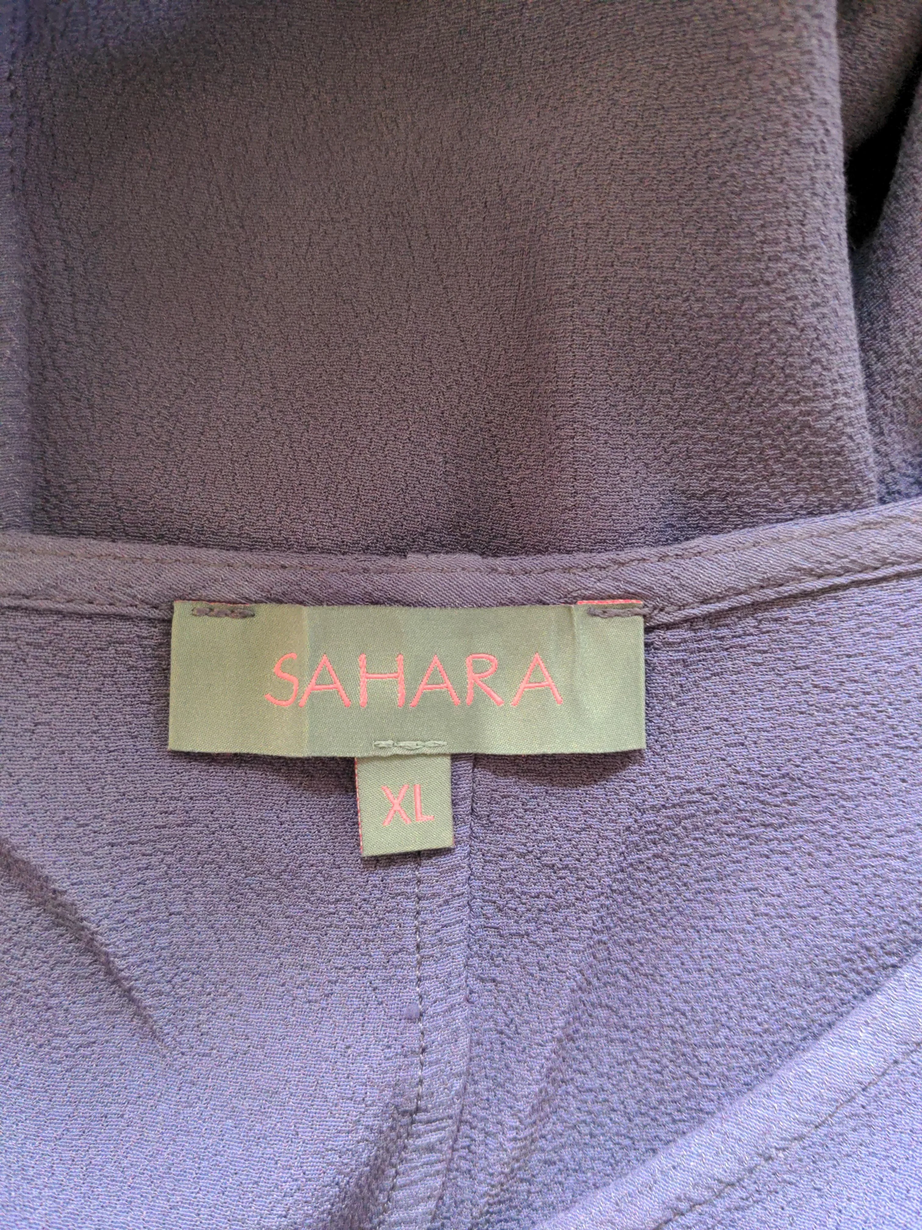Sahara Women's Top XL Purple 100% Viscose Sleeveless V-Neck Tunic - Image 6