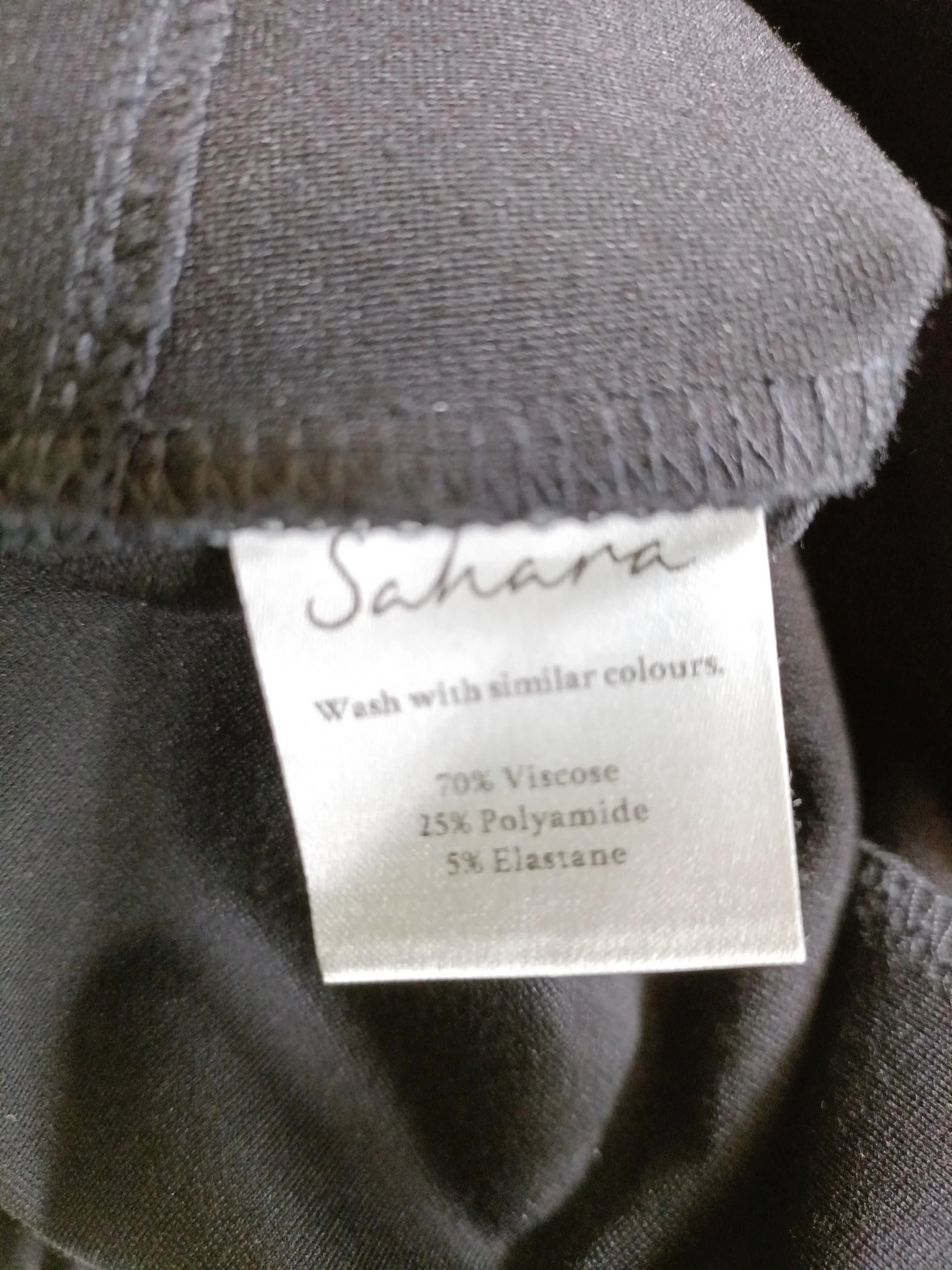 Sahara Women's Trousers M Black Viscose with Polyamide, Elastane Sweatpants - Image 6