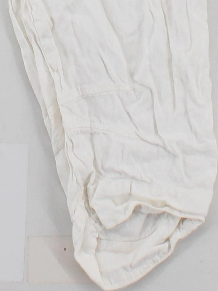 Sahara Women's Trousers UK 2 White Linen with Viscose Wide-Leg Capri - Image 4