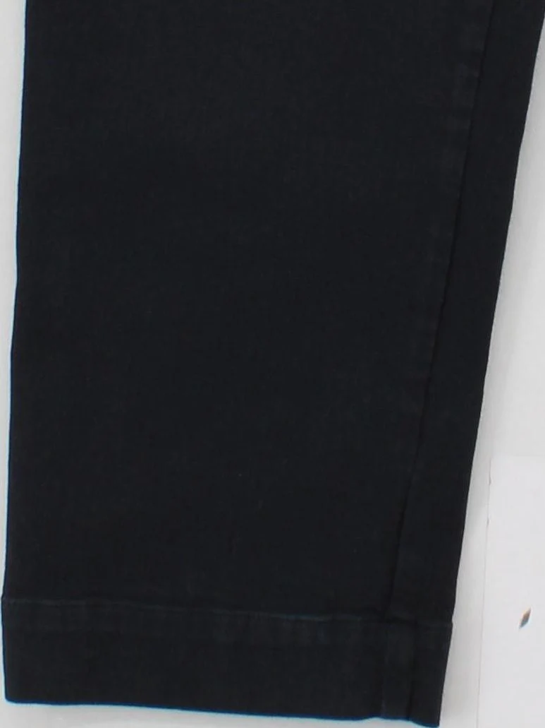 Sahara Women's Trousers UK 4 Black Cotton with Elastane Straight Cropped - Image 4