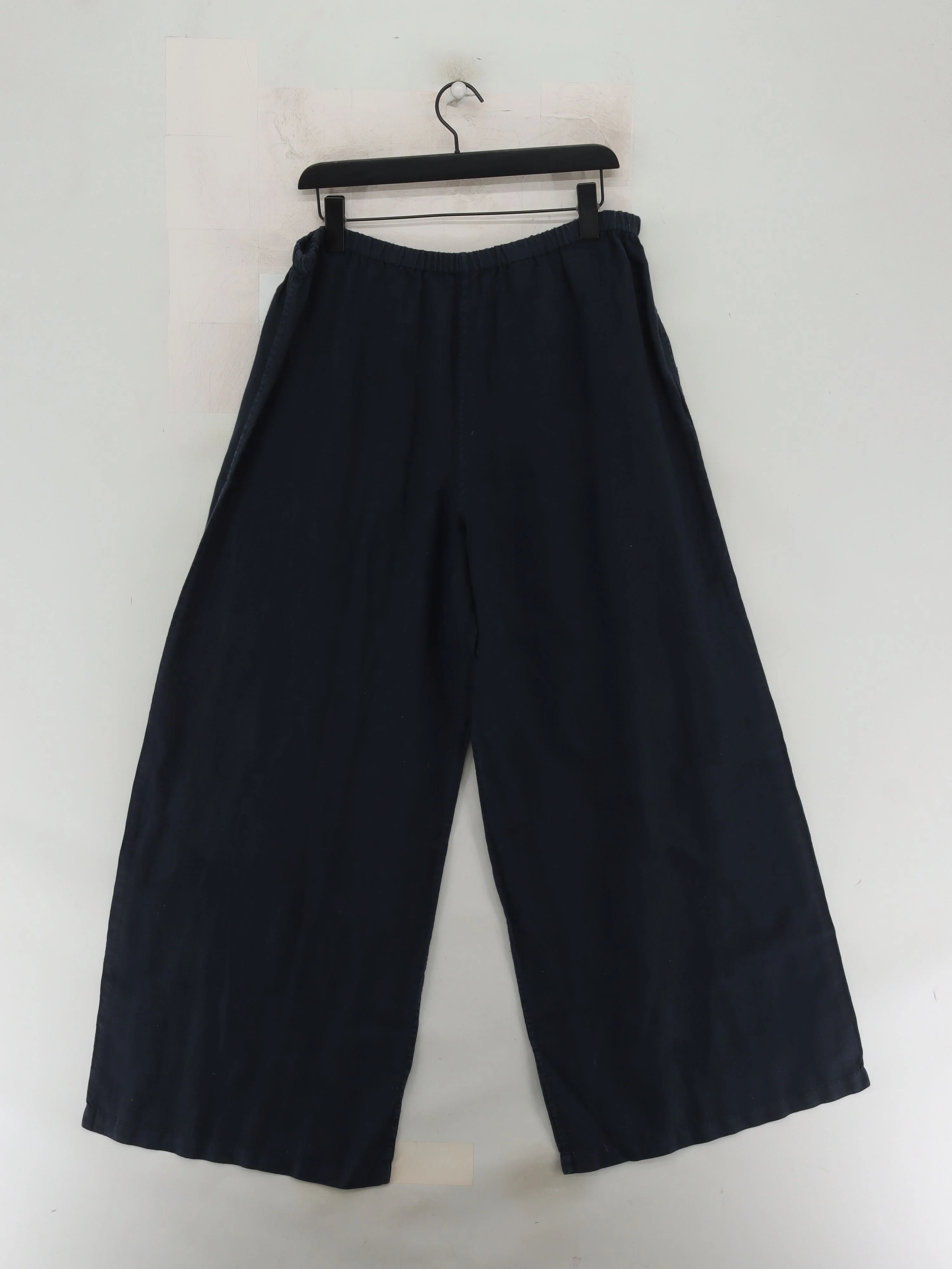 Sahara Women's Trousers XL Blue 100% Linen Wide-Leg Chino - Image 2