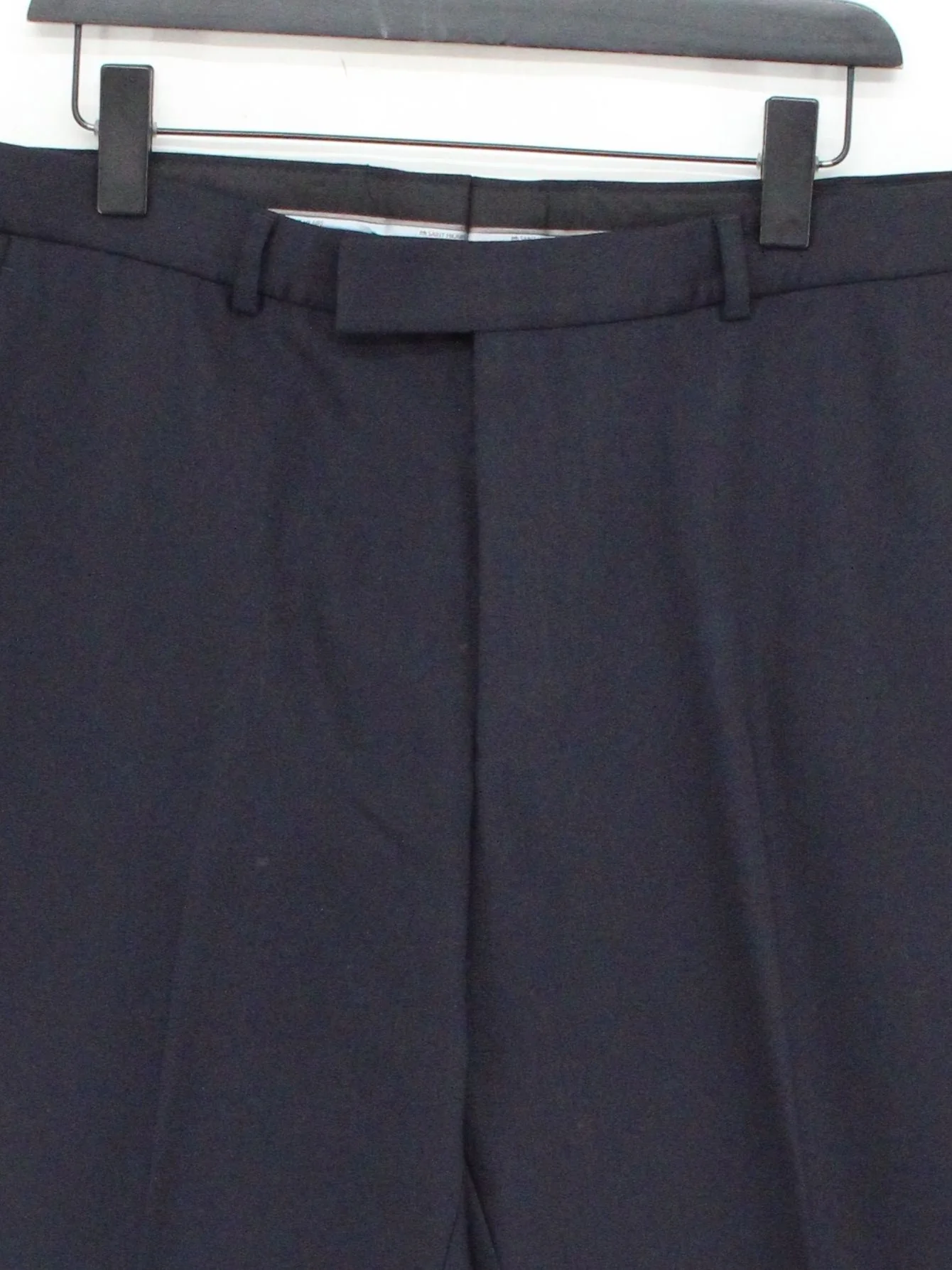 Saint Hilaire Men's Trousers W 38 in Blue Wool with Polyester, Elastane Chino - Image 3