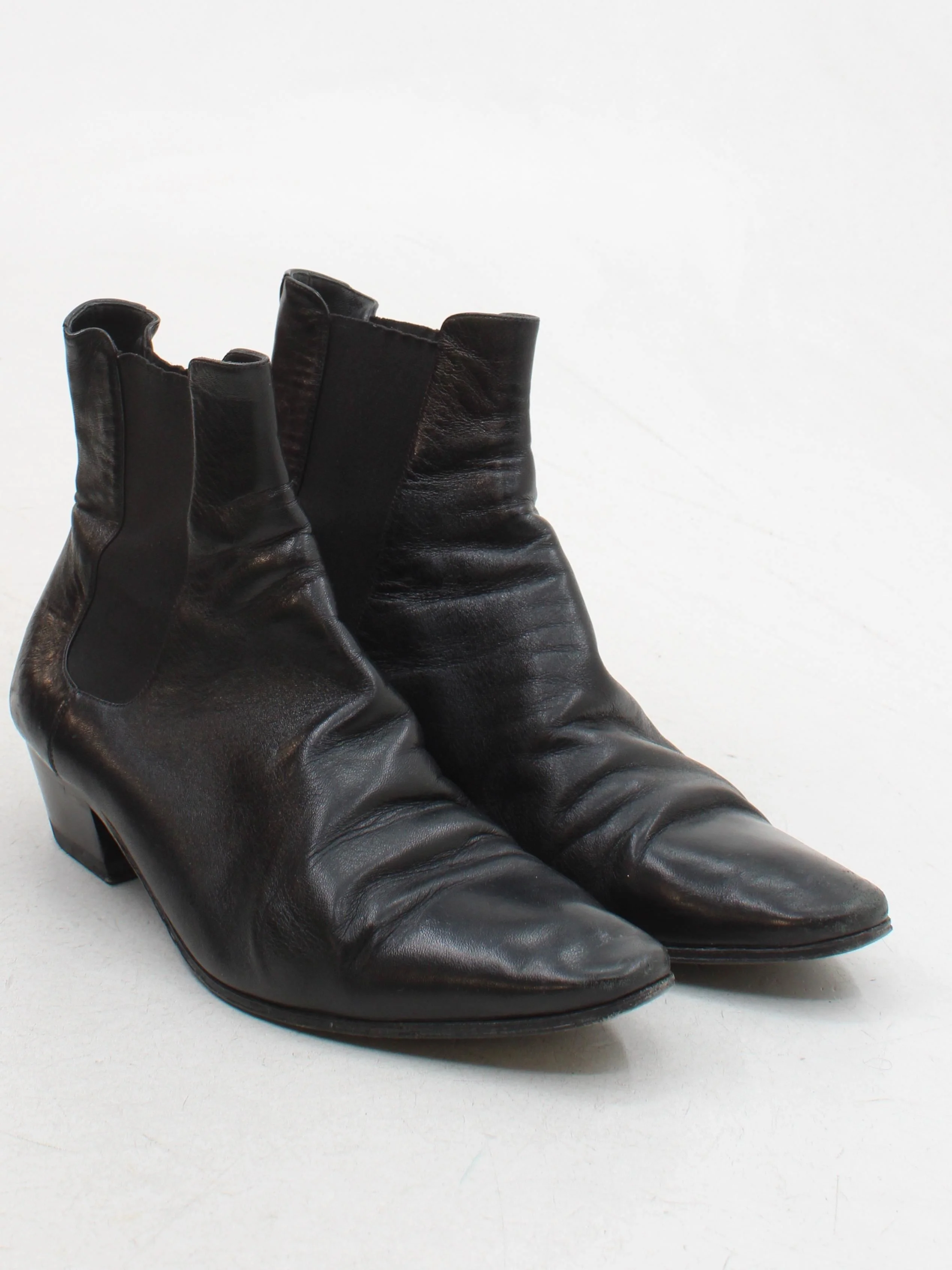 Saint Laurent Men's Boots UK 10 Black 100% Leather Chelsea - Image 4