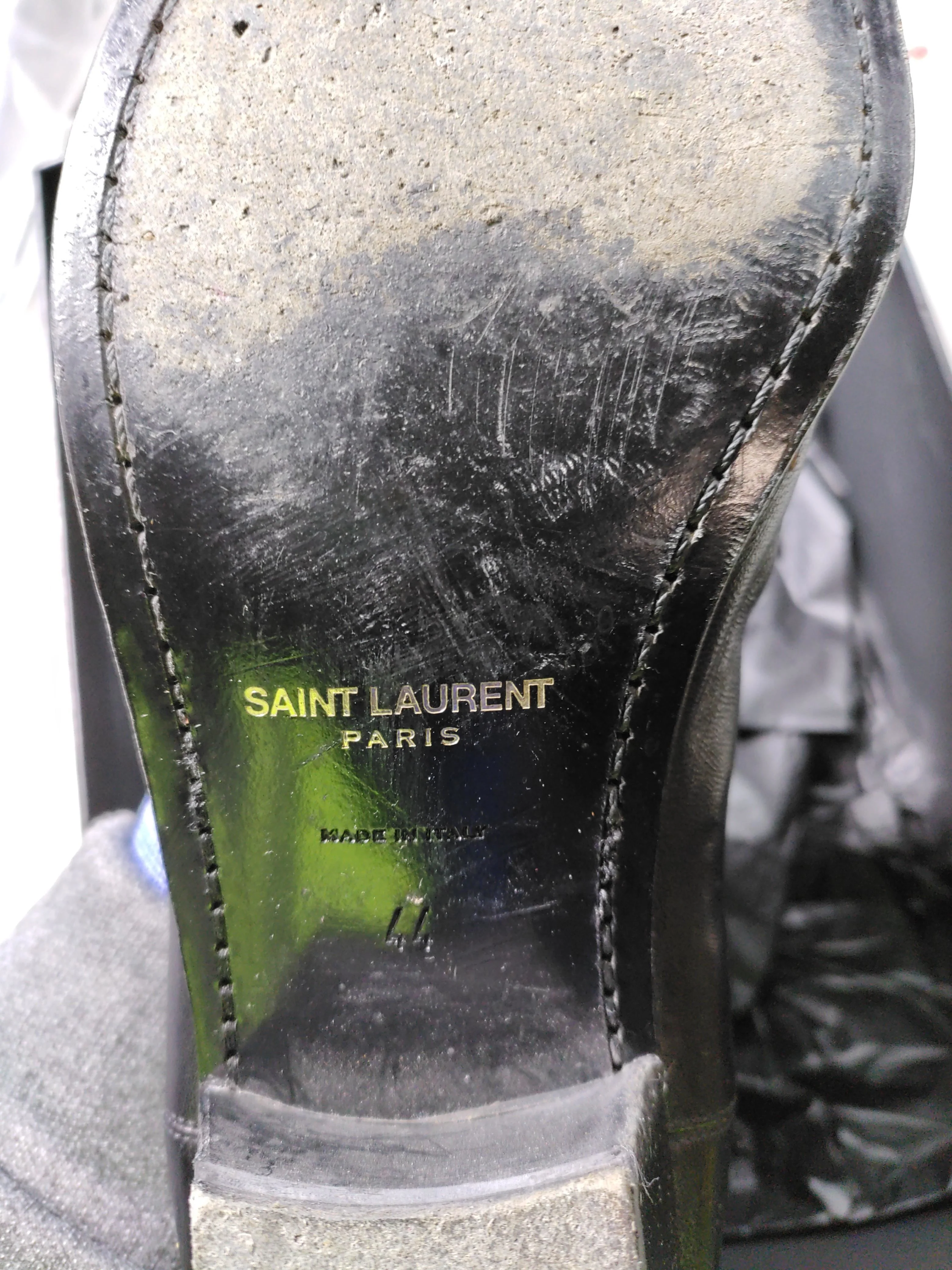 Saint Laurent Men's Boots UK 10 Black 100% Leather Chelsea - Image 9